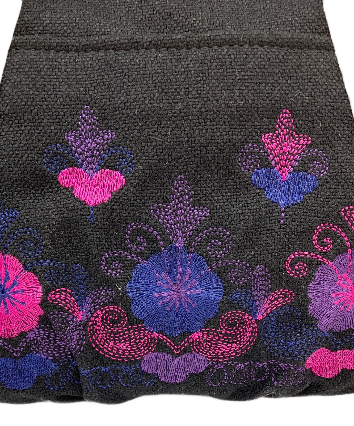 中古・古着通販】ANNA SUI (アナスイ) ハンドバッグ ブラック×パープル