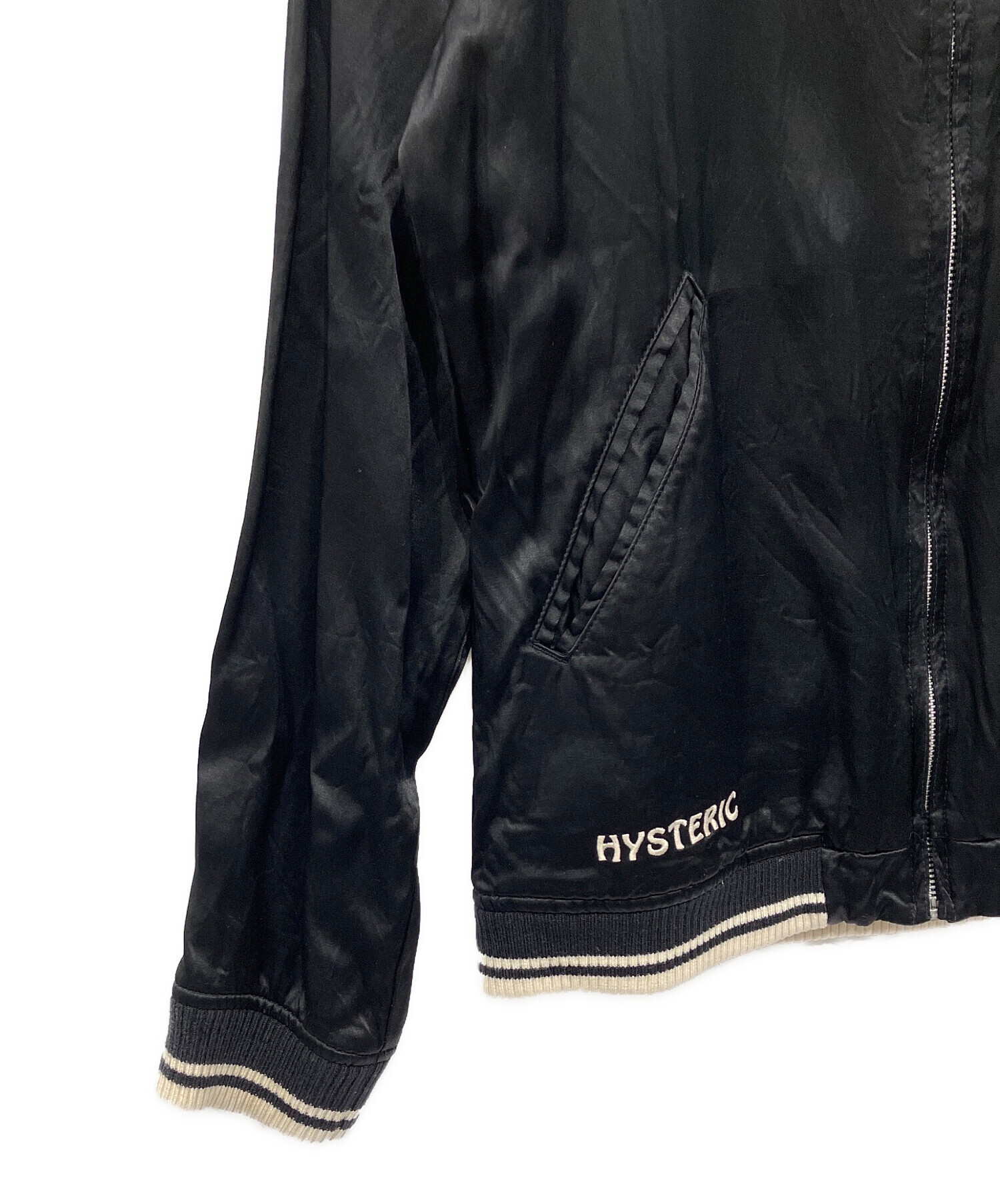 HYSTERIC GLAMOUR ヒステリックグラマー　スカジャン　ブルゾン　黒 HYSTERIC GLAMOUR ヒステリックグラマー スカジャン ブルゾン 黒