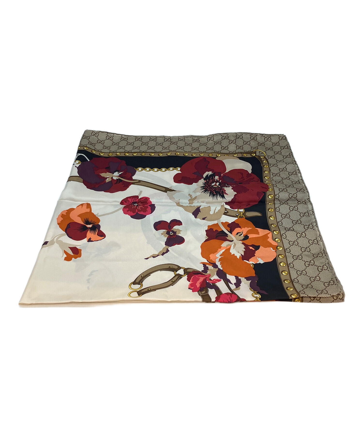 中古・古着通販】GUCCI (グッチ) シルクスカーフ マルチカラー サイズ