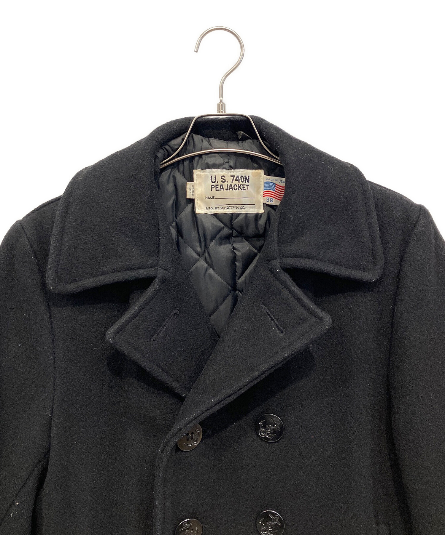 中古・古着通販】Schott (ショット) Pコート ネイビー サイズ:38
