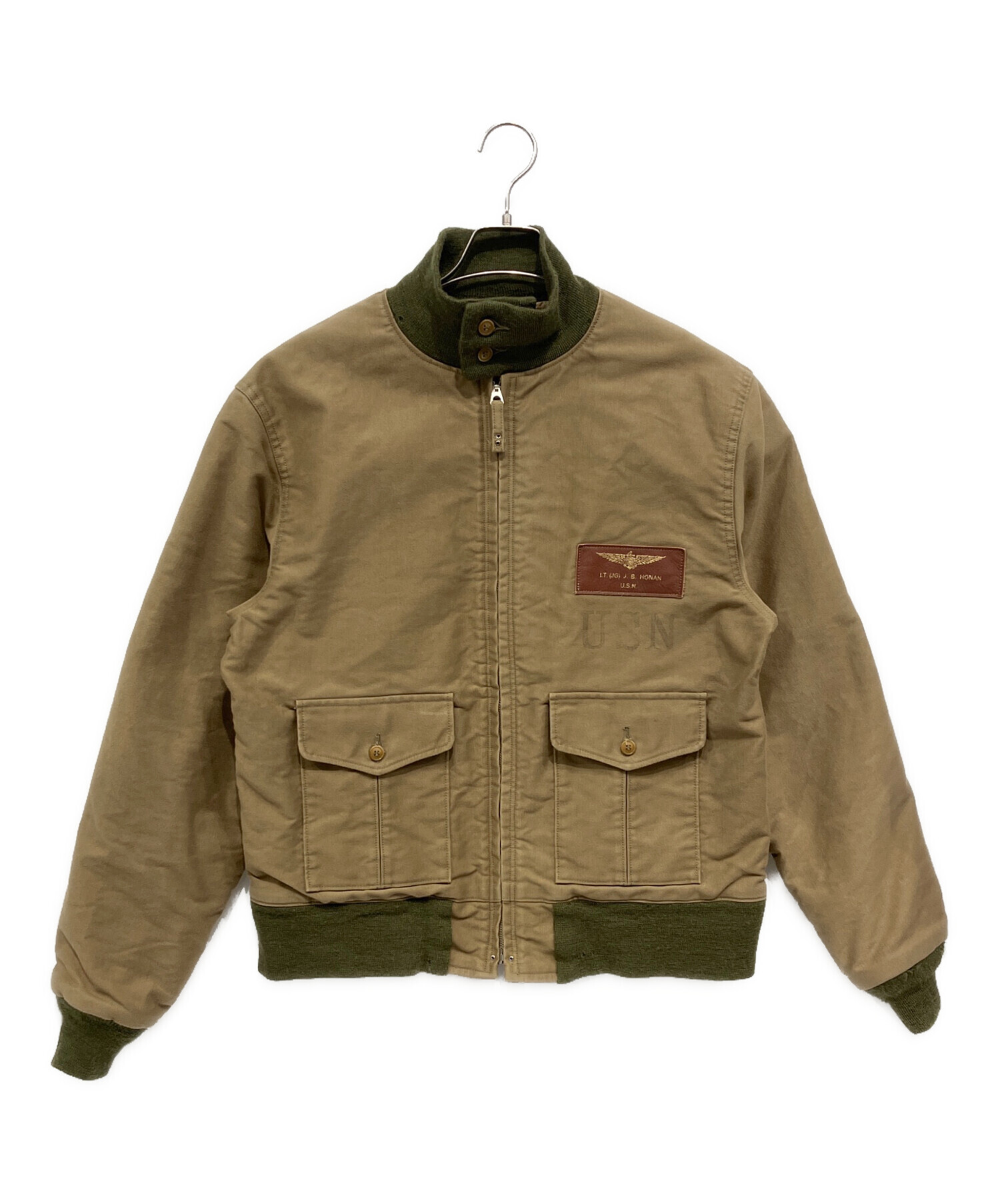 バズリクソンズ 37J1 フライトジャケット BR10395N,A カーキ 38 中古・古着通販】BUZZ RICKSON'S (バズリクソンズ) フライトジャケット