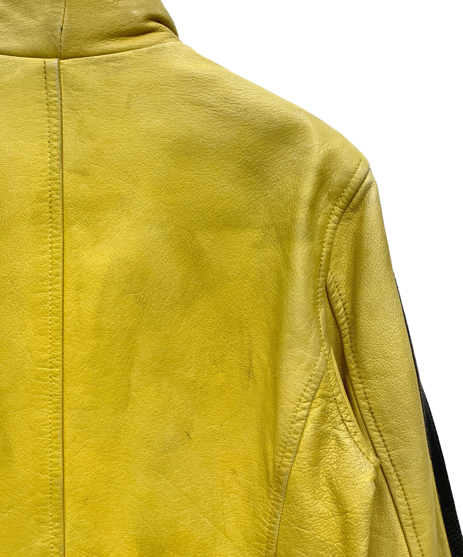 SCHOTT イエローレザーシングルライダースジャケット 40 ジャケット
