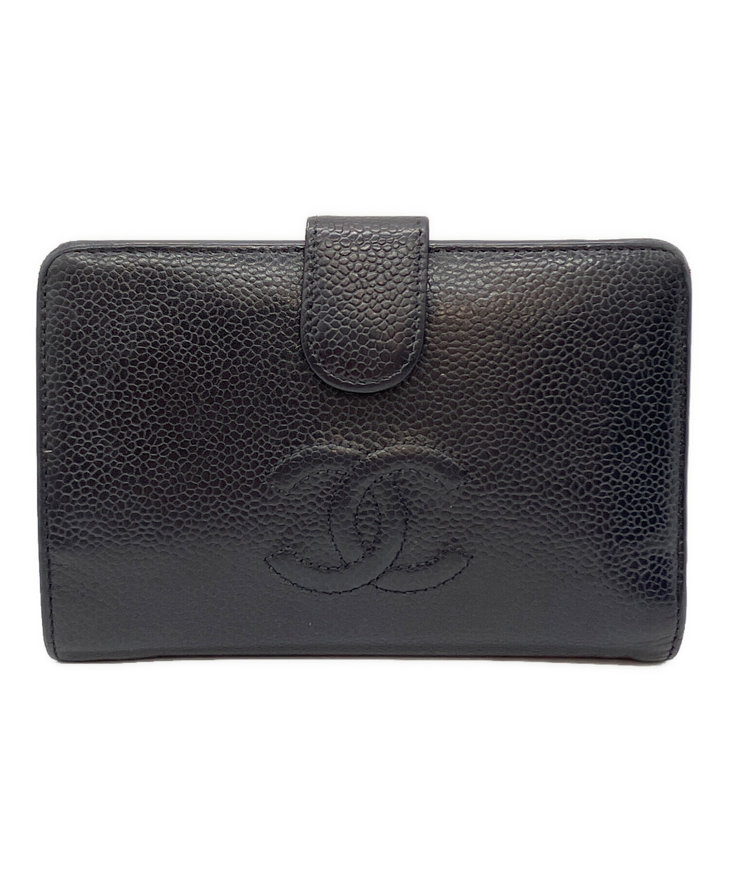 中古・古着通販】CHANEL (シャネル) 2つ折り財布 ココマーク ブラック