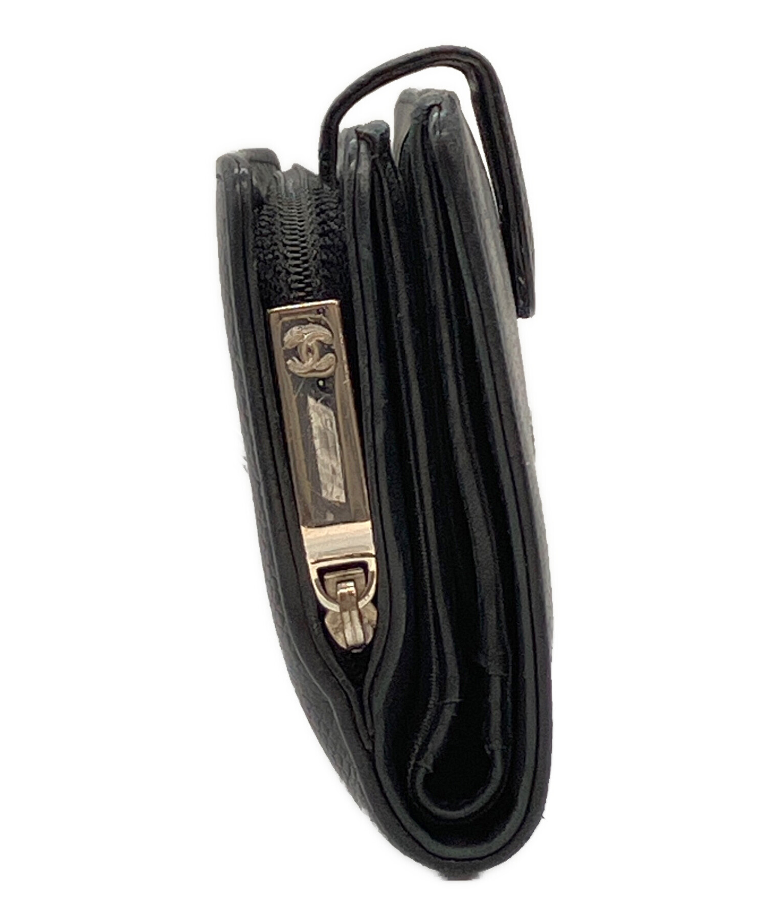 中古・古着通販】CHANEL (シャネル) 2つ折り財布 ココマーク ブラック