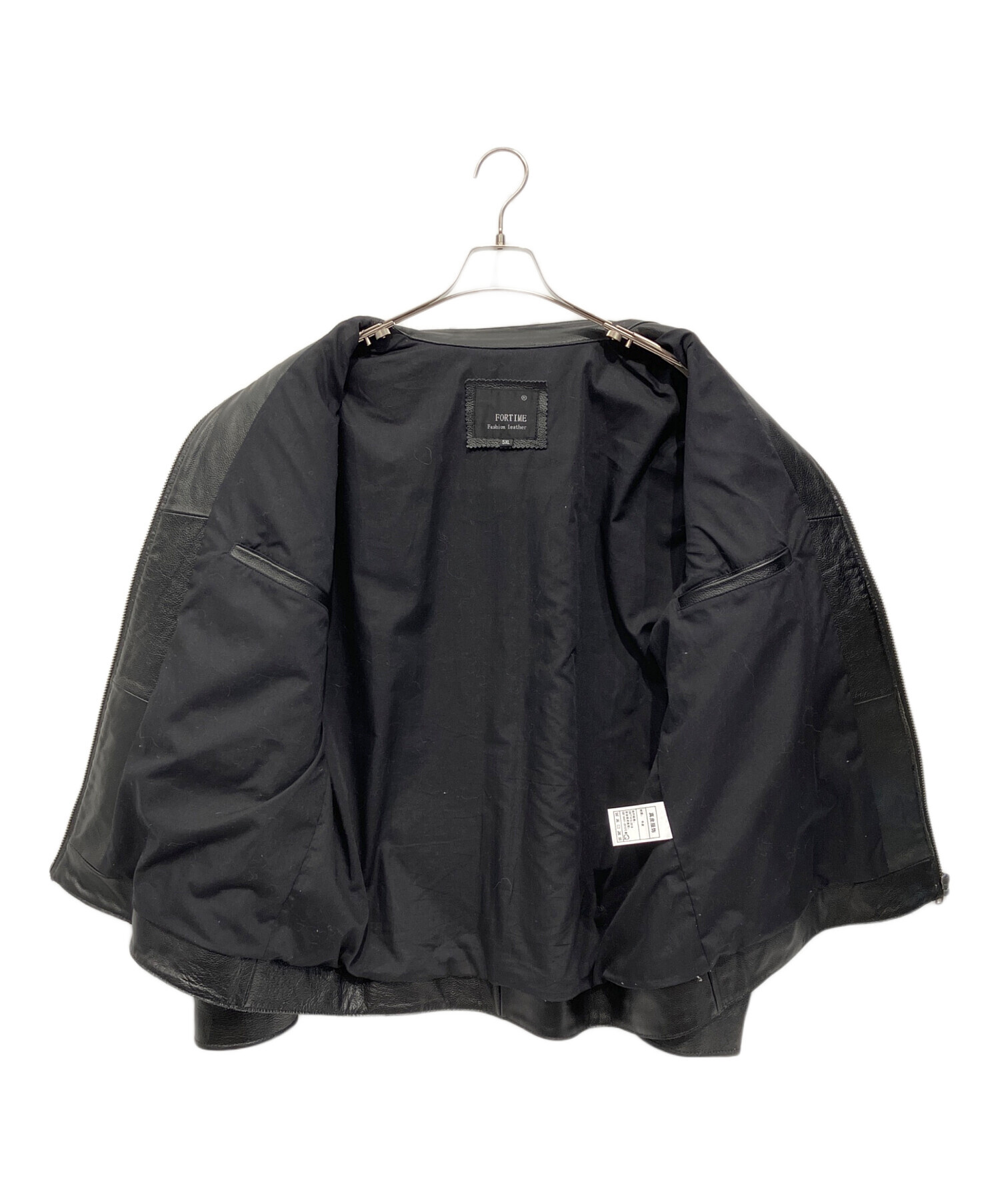 中古・古着通販】FORTIME (フォータイム) カウレザージャケット