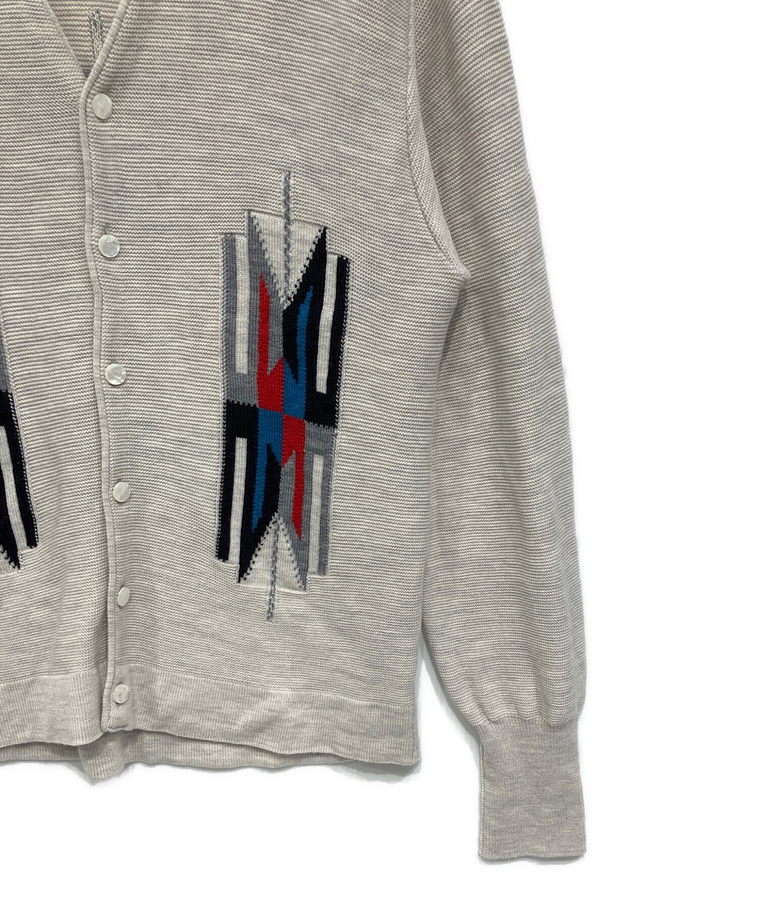 中古・古着通販】Needles (ニードルズ) Vネックカーディガン ホワイト