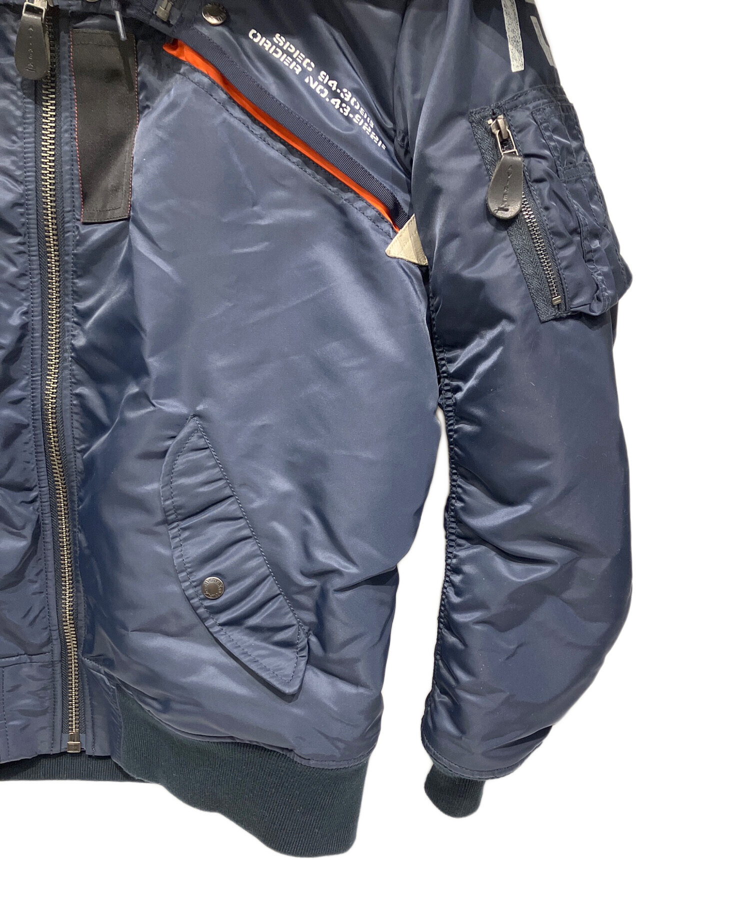 中古・古着通販】AVIREX (アヴィレックス) MA-1ジャケット ネイビー