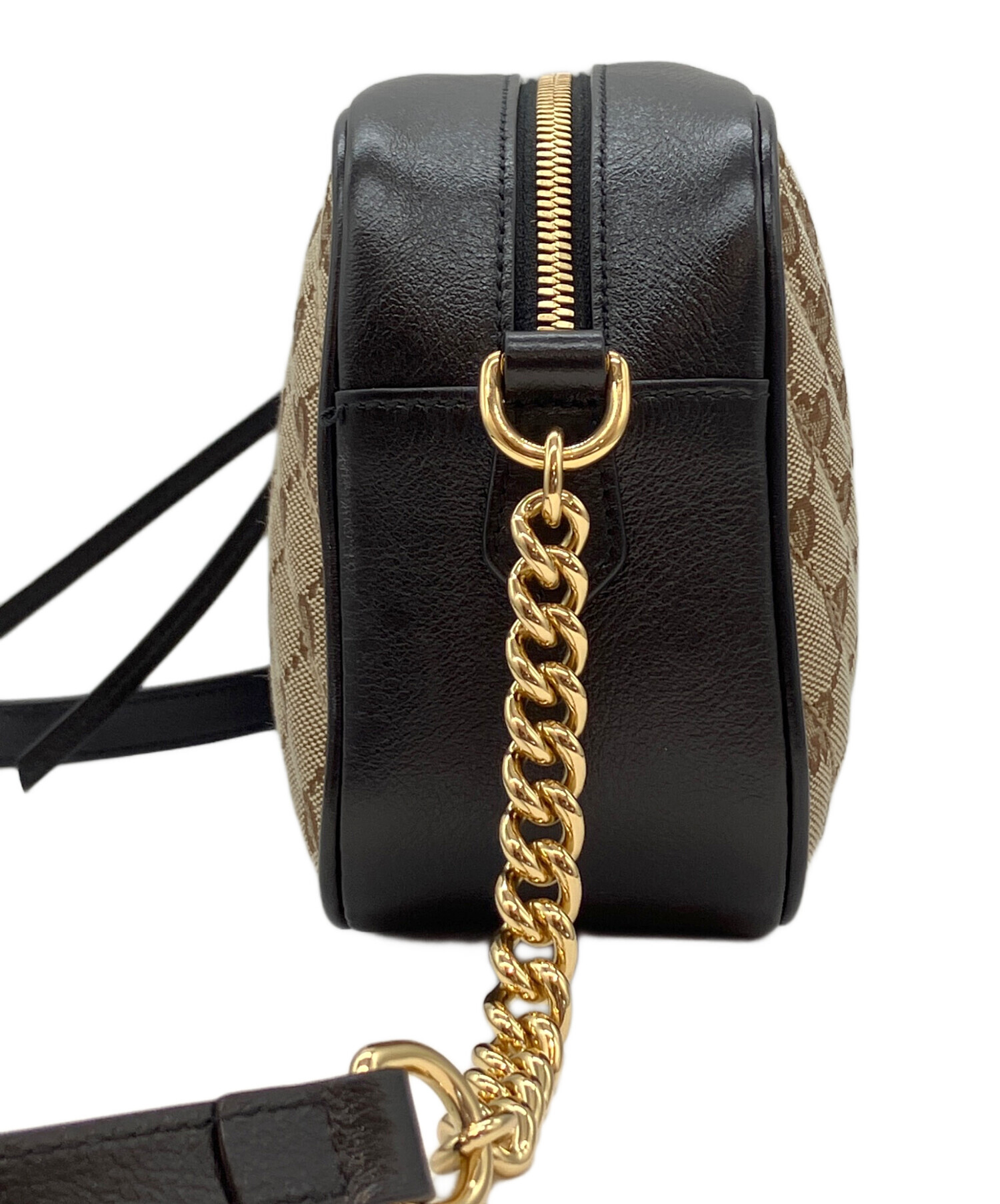 中古・古着通販】GUCCI (グッチ) ショルダーバッグ ブラウン×ブラック