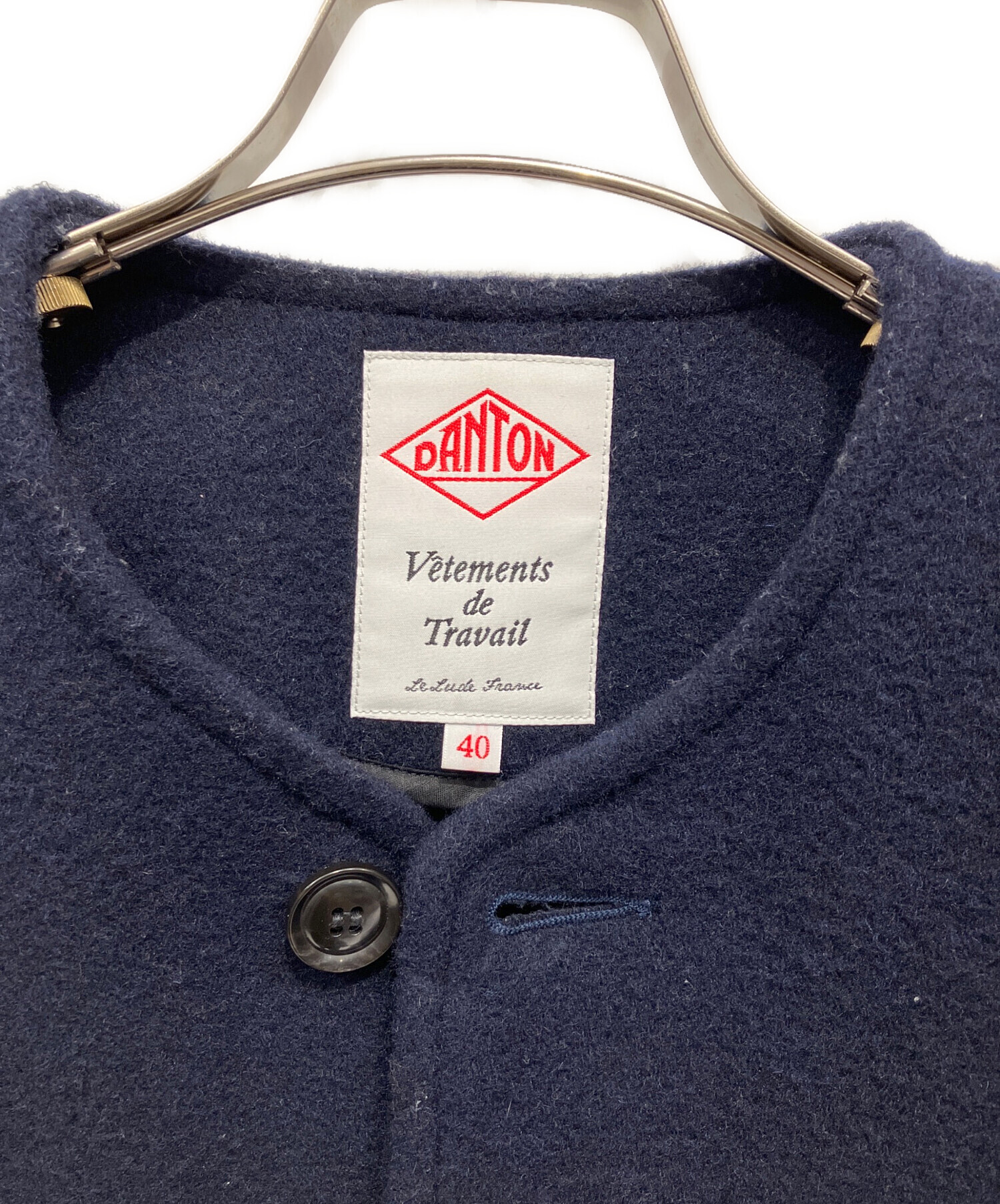 中古・古着通販】DANTON (ダントン) ノーカラーウールジャケット