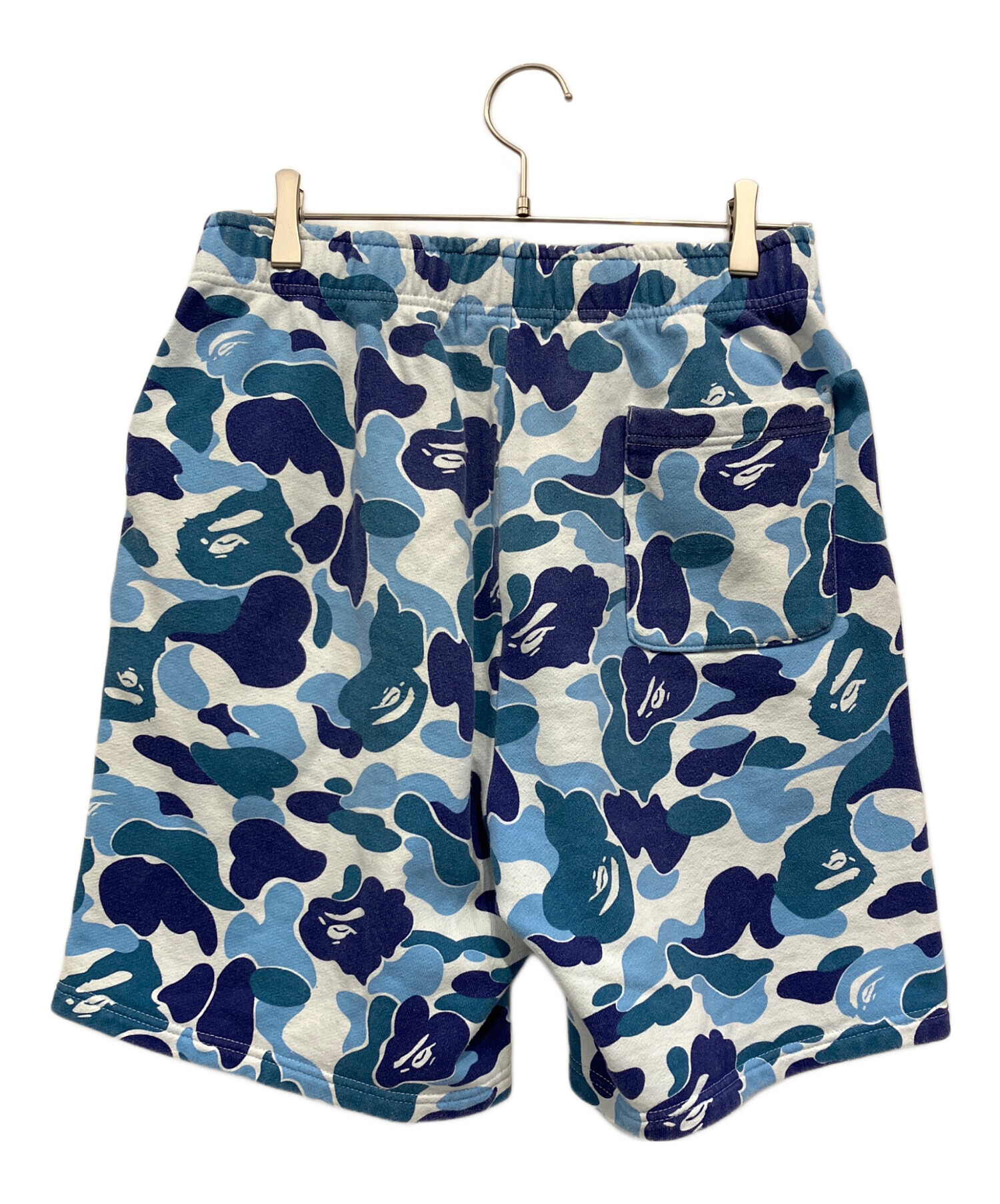 アベイシングエイプ　A BATHING APE スウェットハーフパンツ　ブルー 中古・古着通販】A BATHING APE (アベイシングエイプ) ハーフパンツ