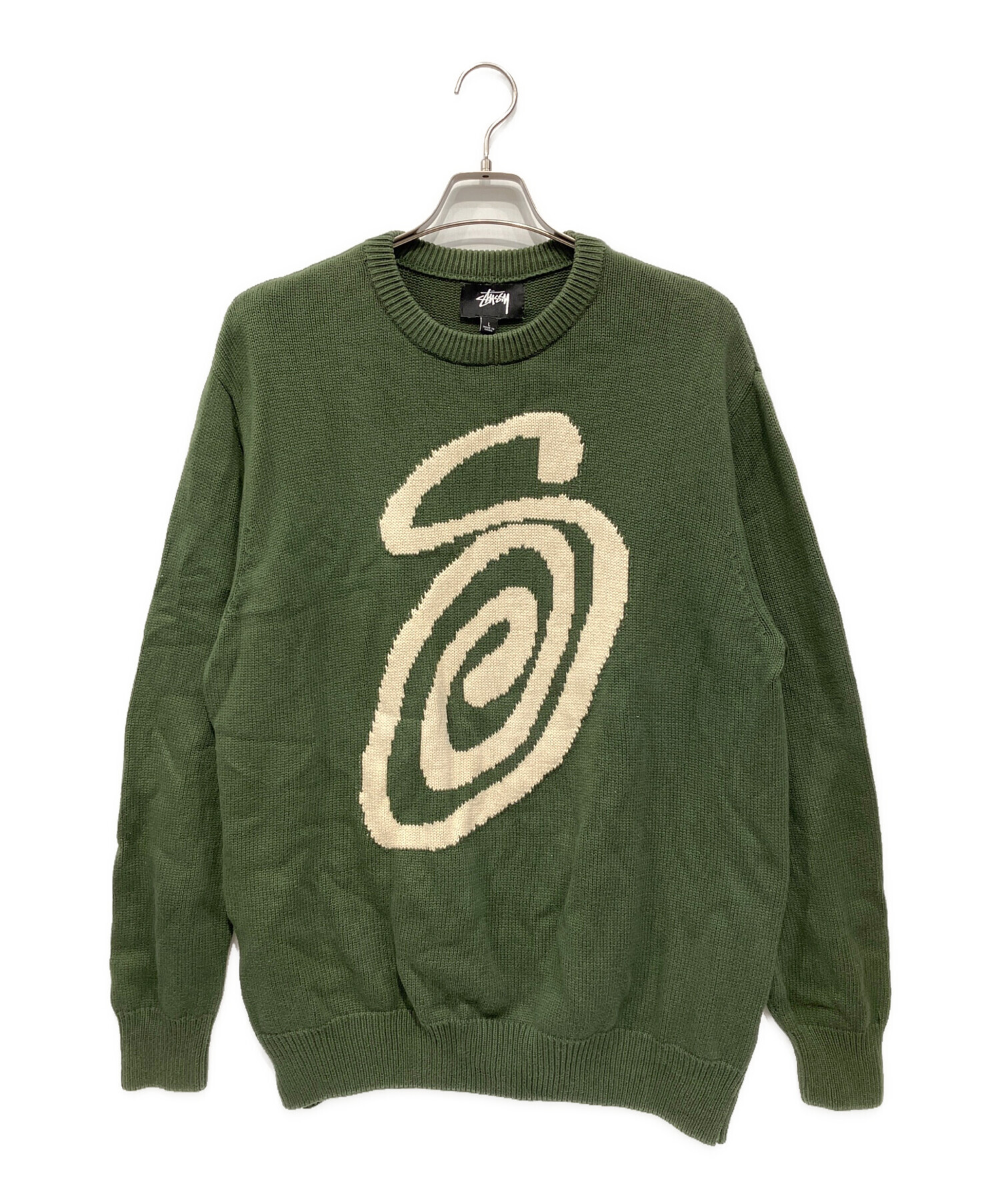 中古・古着通販】stussy (ステューシー) 厚手ニット グリーン サイズ:L