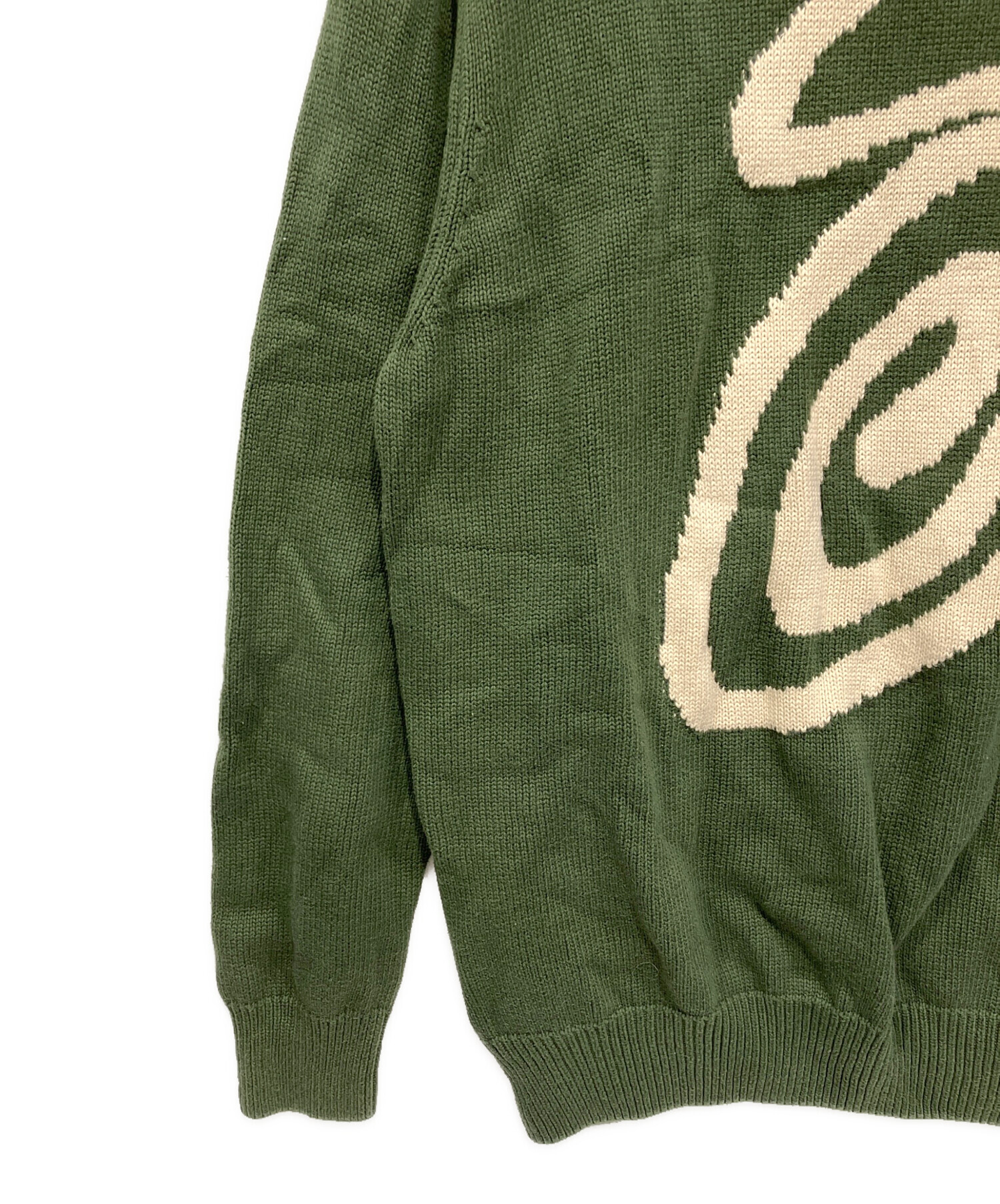 中古・古着通販】stussy (ステューシー) 厚手ニット グリーン サイズ:L