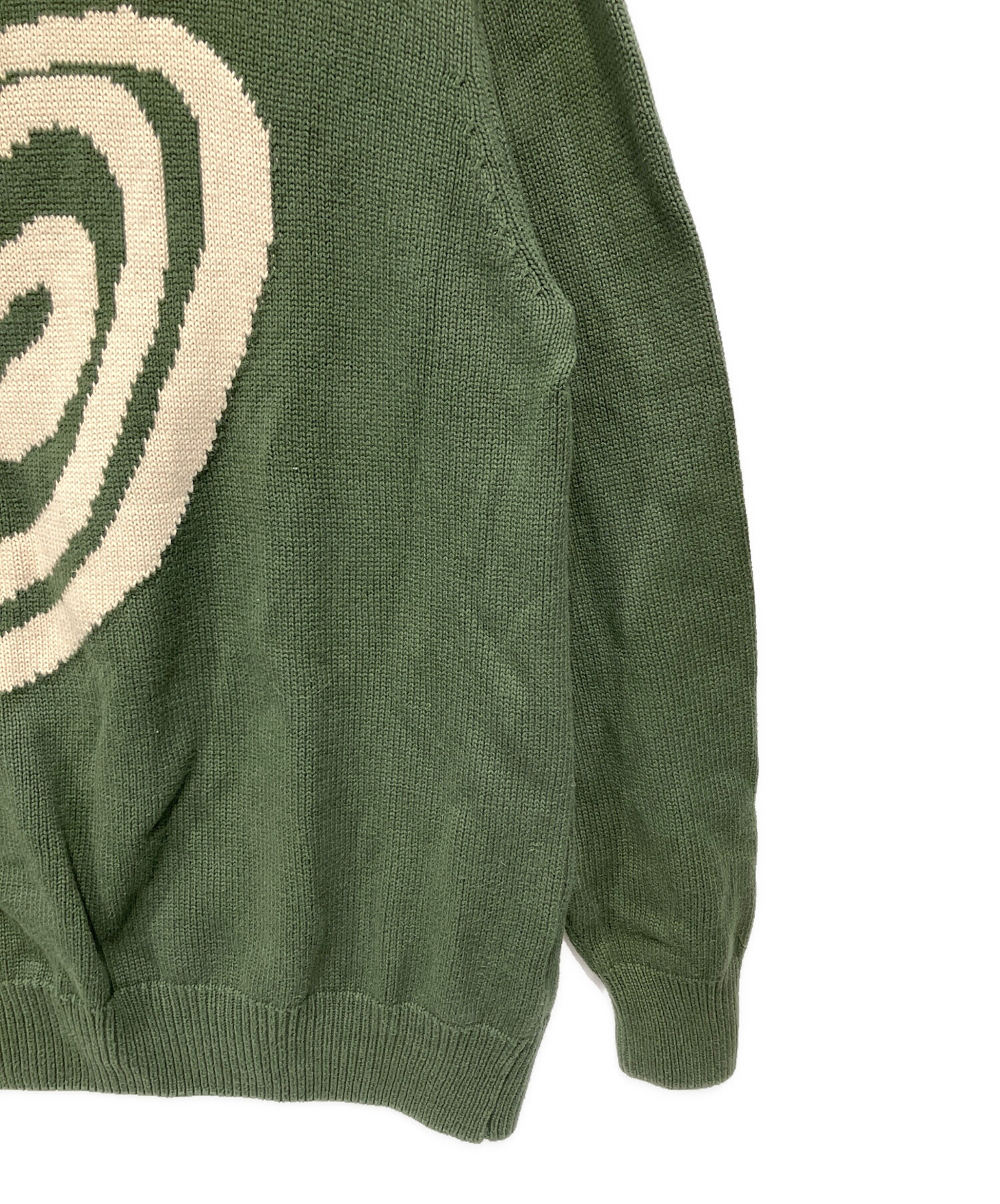 中古・古着通販】stussy (ステューシー) 厚手ニット グリーン サイズ:L