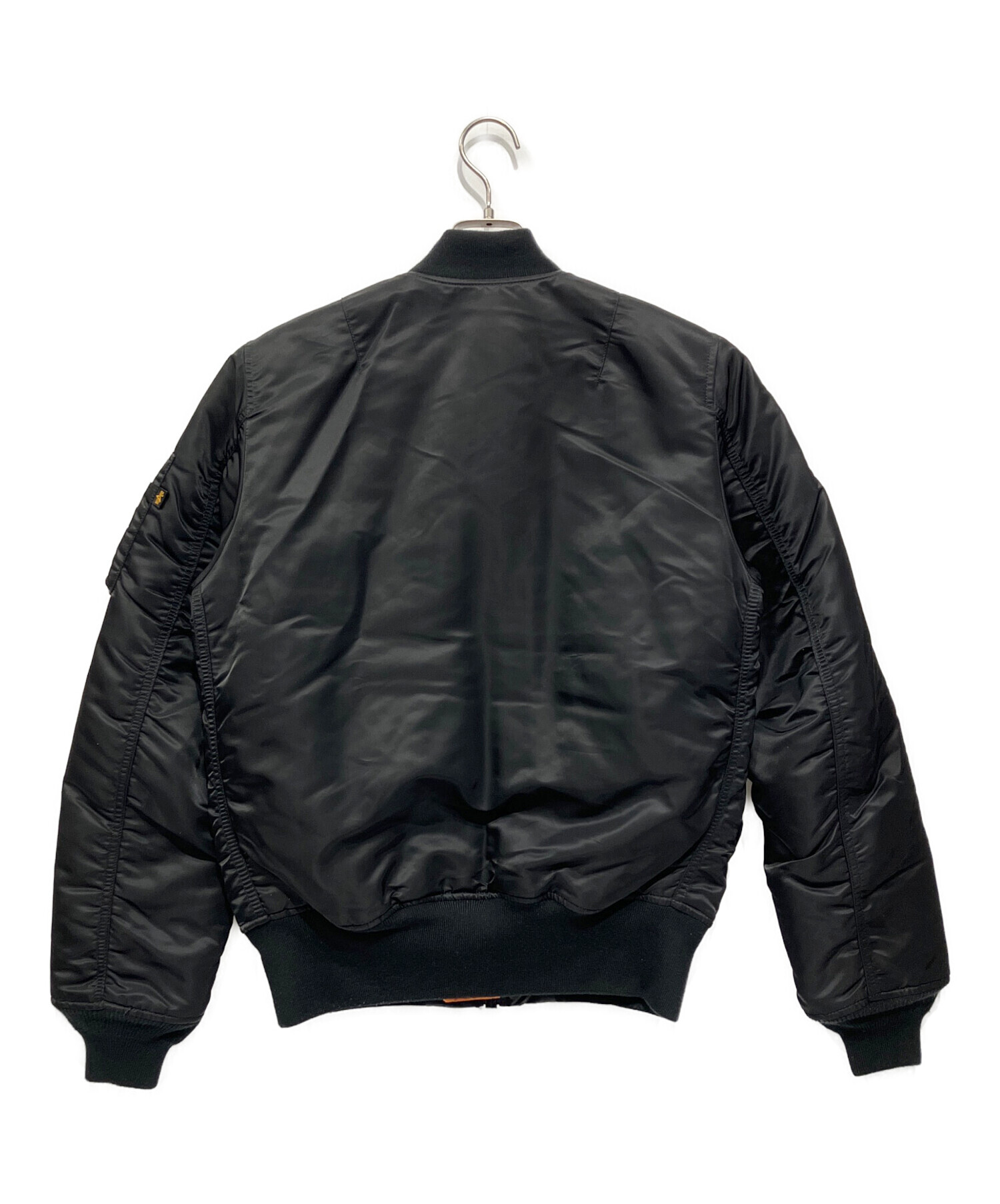 中古・古着通販】ALPHA (アルファ) MA-1ジャケット ブラック×オレンジ