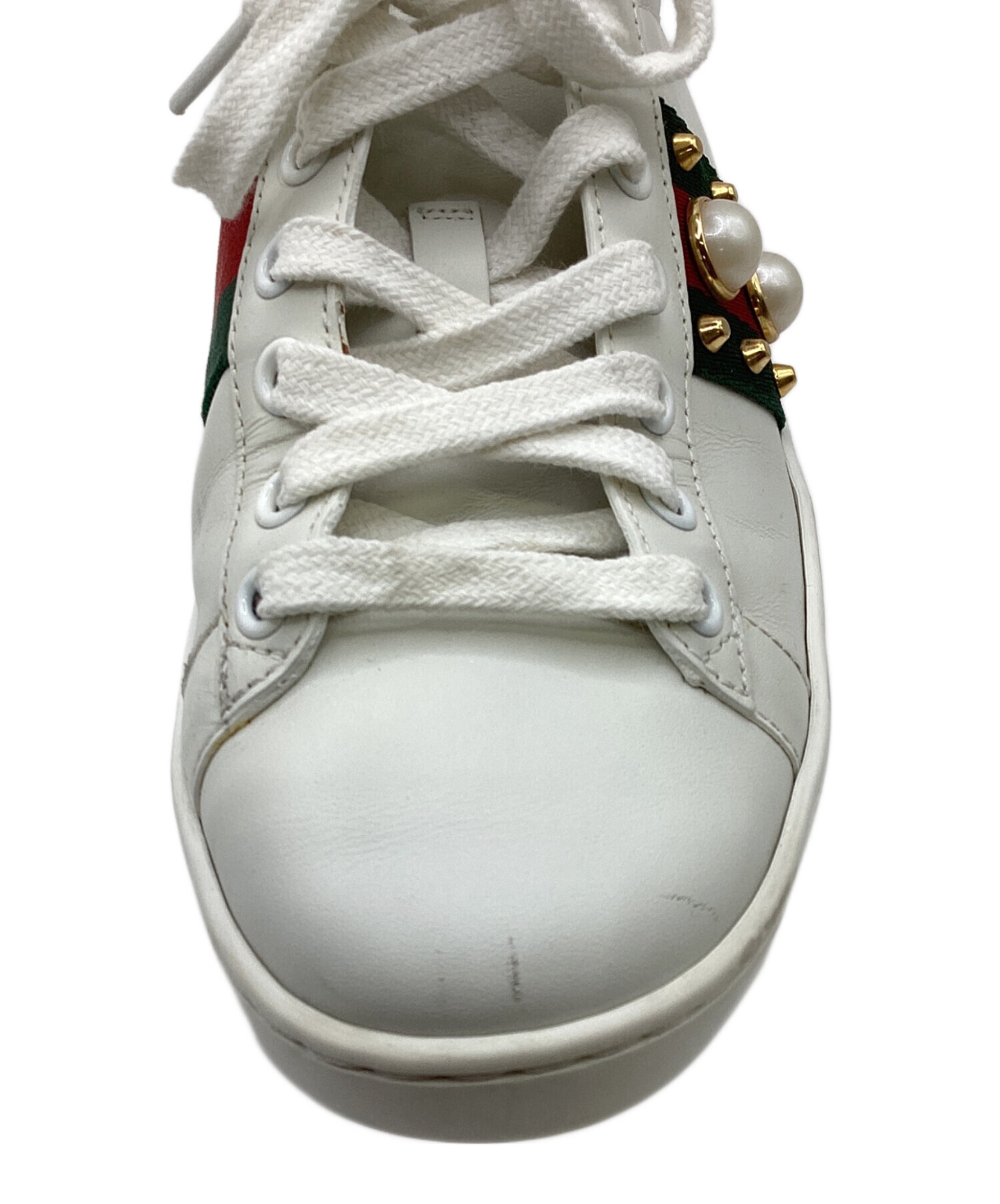 中古・古着通販】GUCCI (グッチ) スニーカー ホワイト サイズ:35 1/2