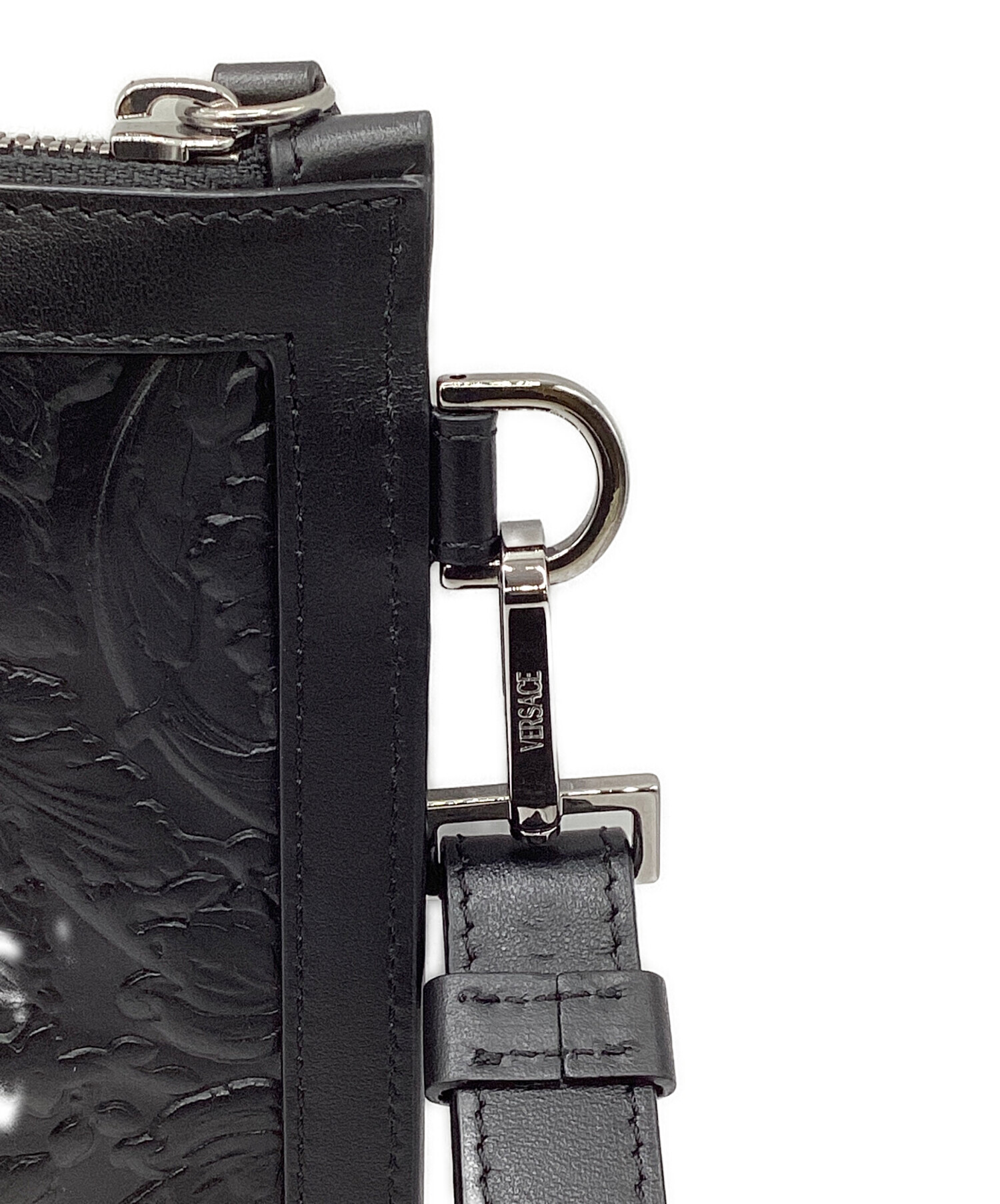 ヴェルサーチ　クラッチバッグ 中古・古着通販】VERSACE (ヴェルサーチェ) クラッチバッグ ブラック