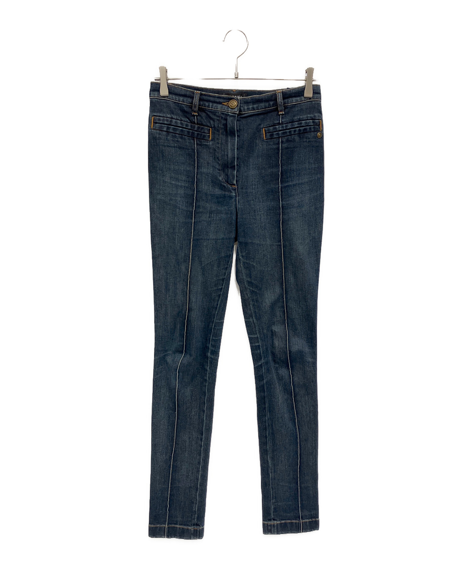 美品 CHANEL レディース デニムパンツ06P #36 中古・古着通販】CHANEL (シャネル) デニムパンツ インディゴ サイズ