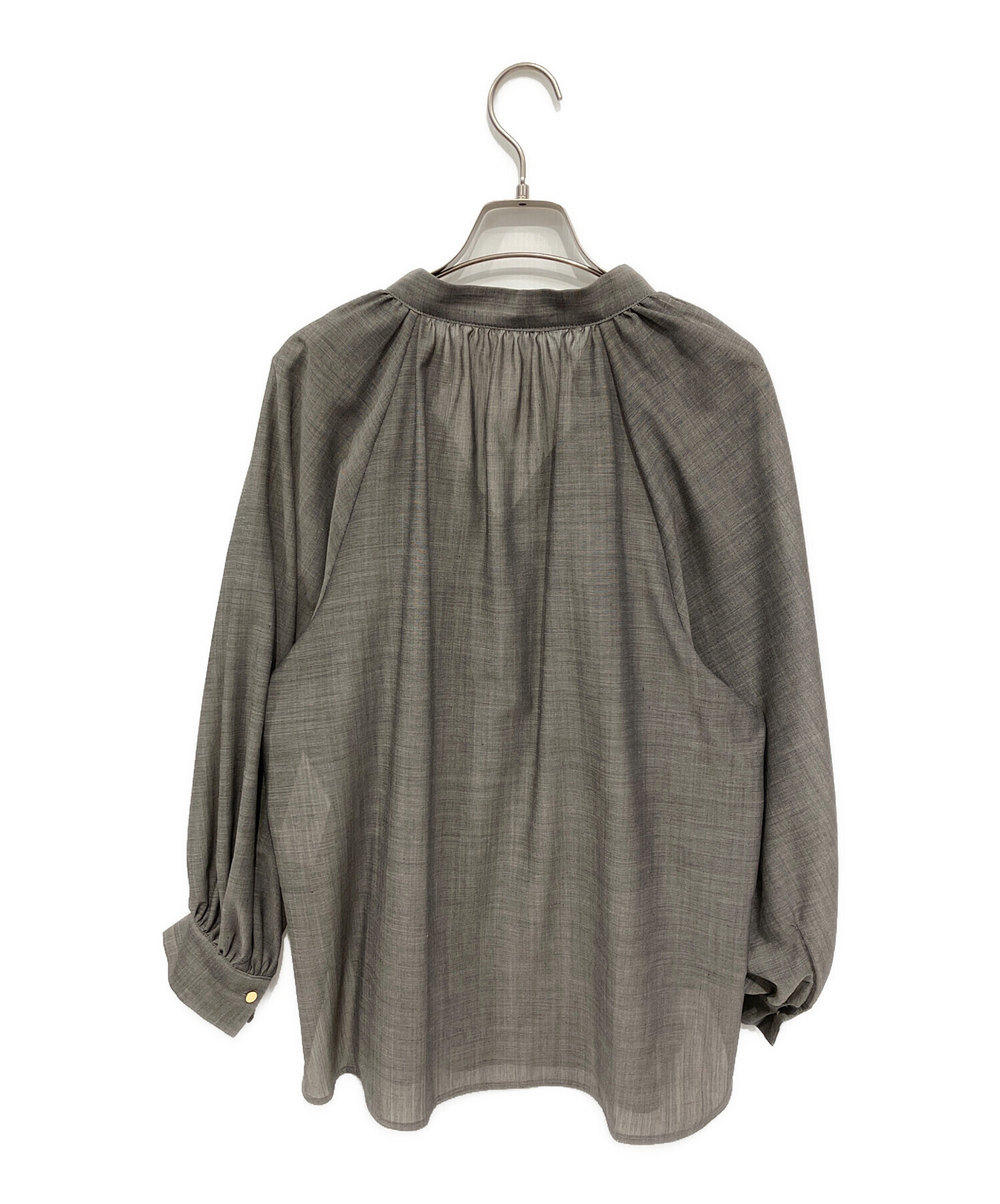 中古・古着通販】BEIGE (ベイジ) 長袖ブラウス ダークグレー サイズ:32 