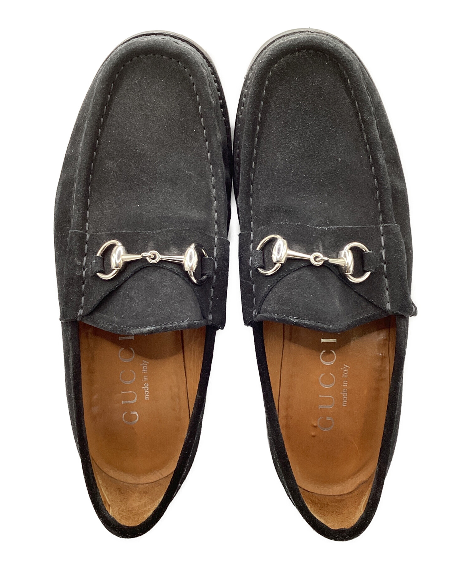 中古・古着通販】GUCCI (グッチ) ホースビットローファー ブラック