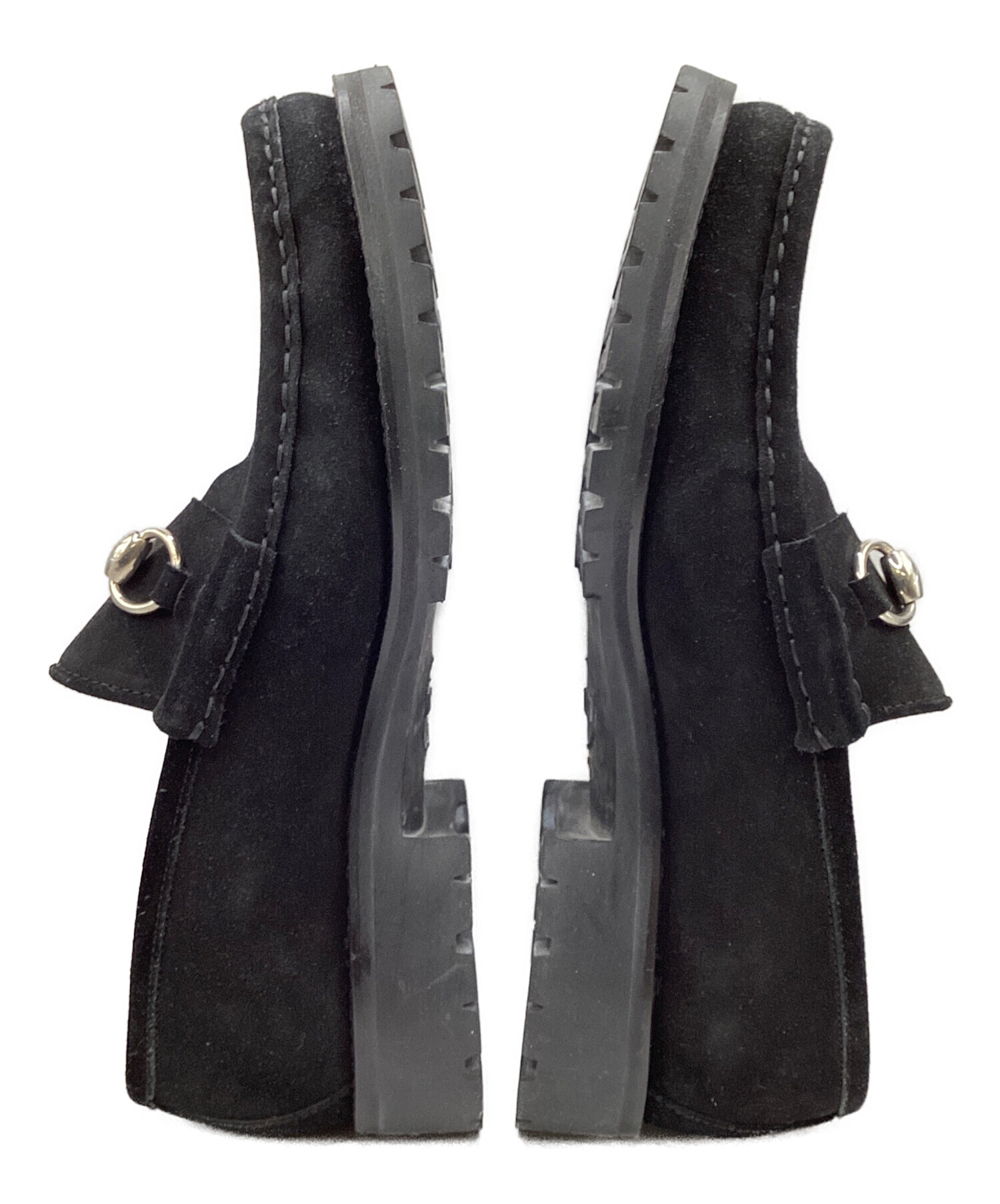 中古・古着通販】GUCCI (グッチ) ホースビットローファー ブラック