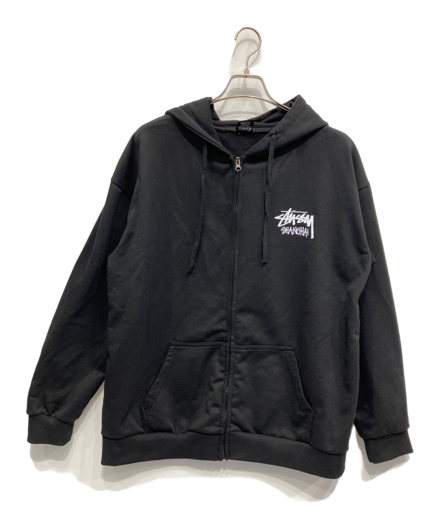 中古・古着通販】stussy (ステューシー) ジップパーカー ブラック