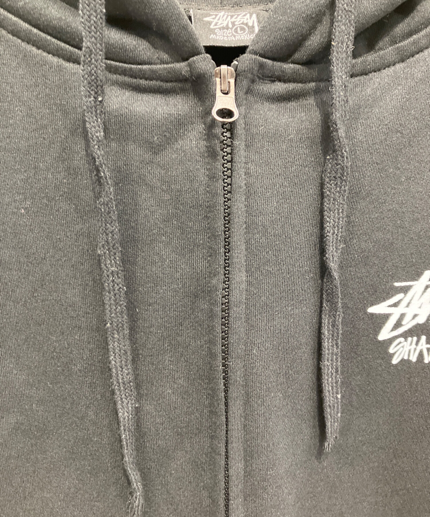 中古・古着通販】stussy (ステューシー) ジップパーカー ブラック