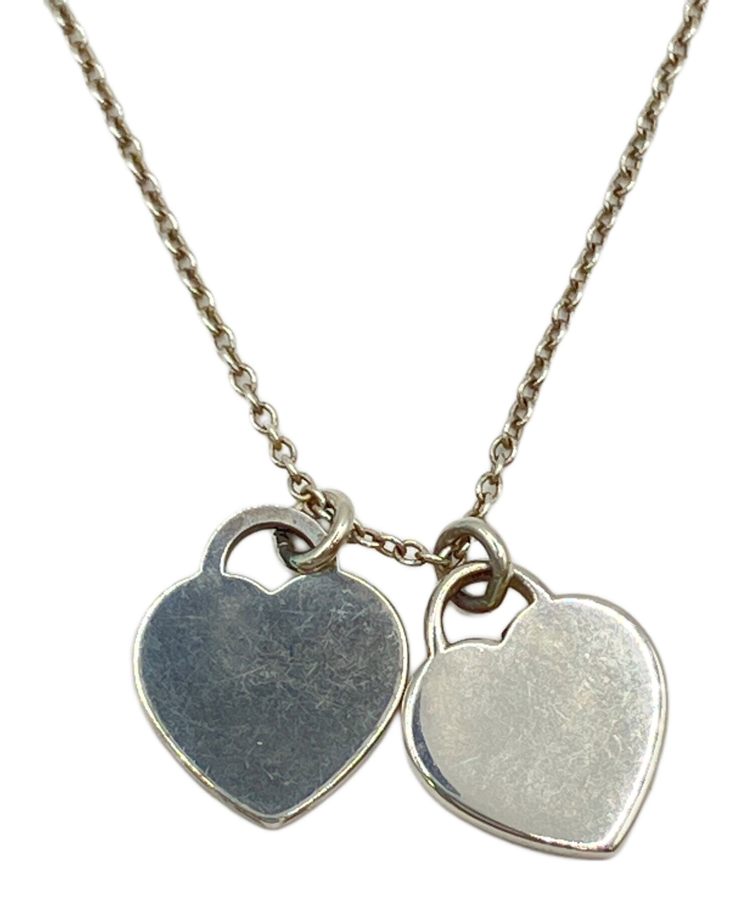 ☆ティファニー Tiffany☆ダブルハートタグ ネックレス シルバー 925 中古・古着通販】TIFFANY & Co. (ティファニー) ダブルハートタグ