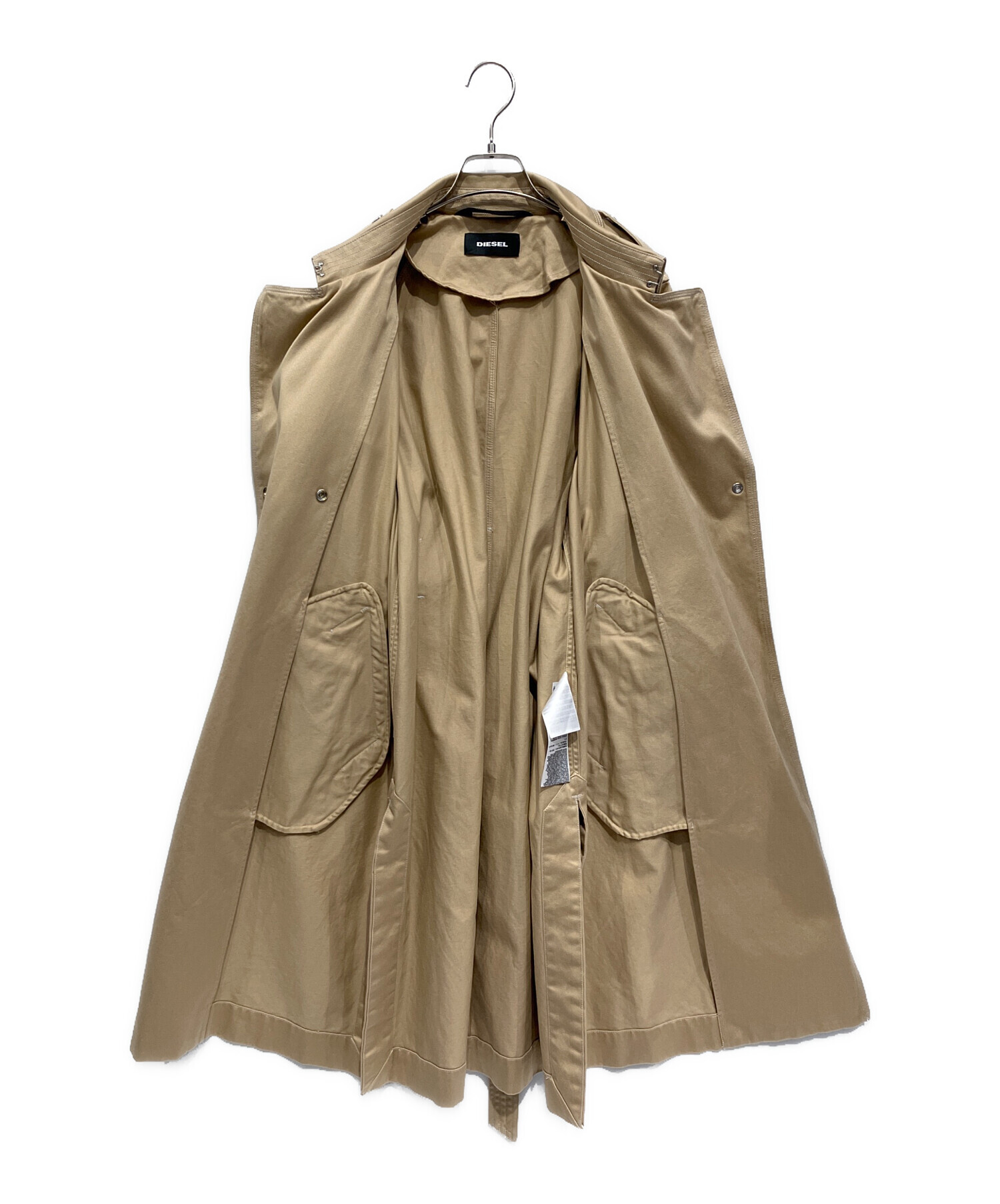 中古・古着通販】DIESEL (ディーゼル) トレンチコート ベージュ サイズ 中古・古着通販】DIESEL (ディーゼル) トレンチコート ベージュ サイズ