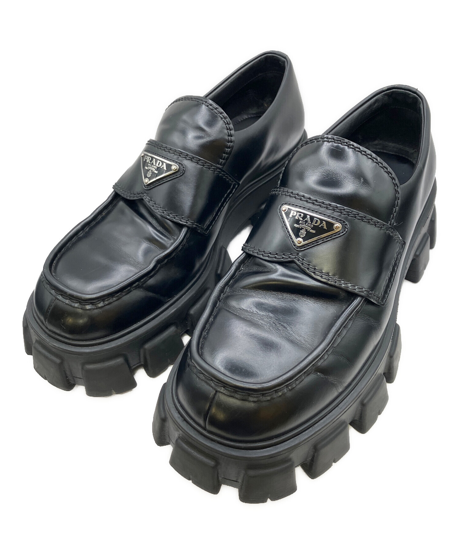 中古・古着通販】PRADA (プラダ) モノリス ブラッシュドレザー