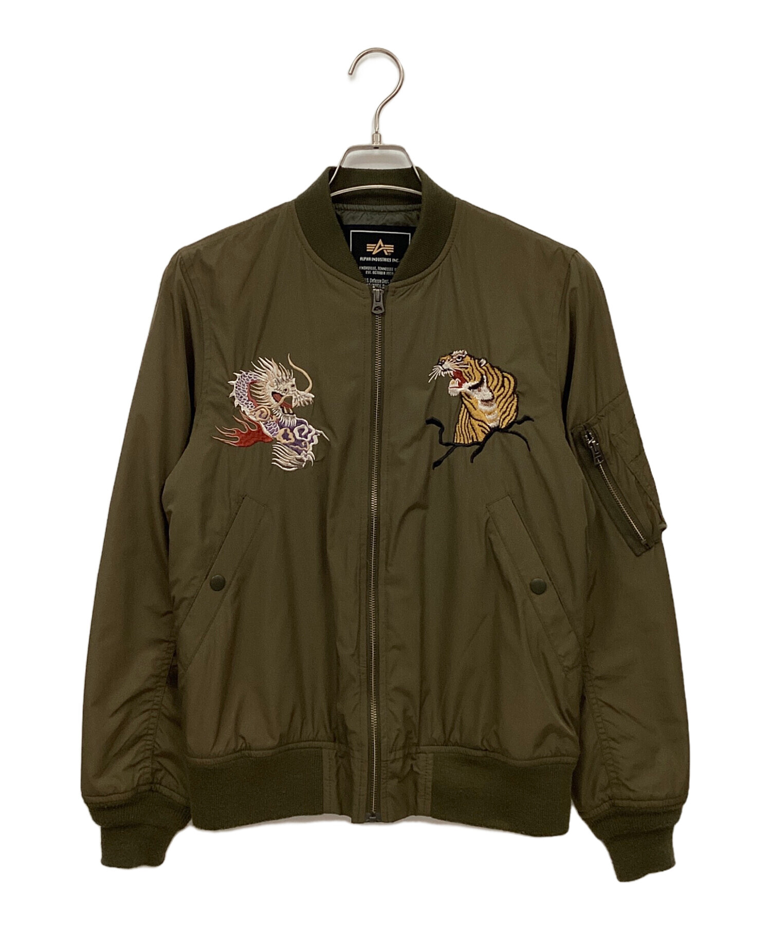 ✨極美品✨ ALPHA アルファ フライトジャケット MA-1 Lサイズ カーキ ALPHA アルファ MA-1 サイズ L カーキ フライトジャケット ✨極