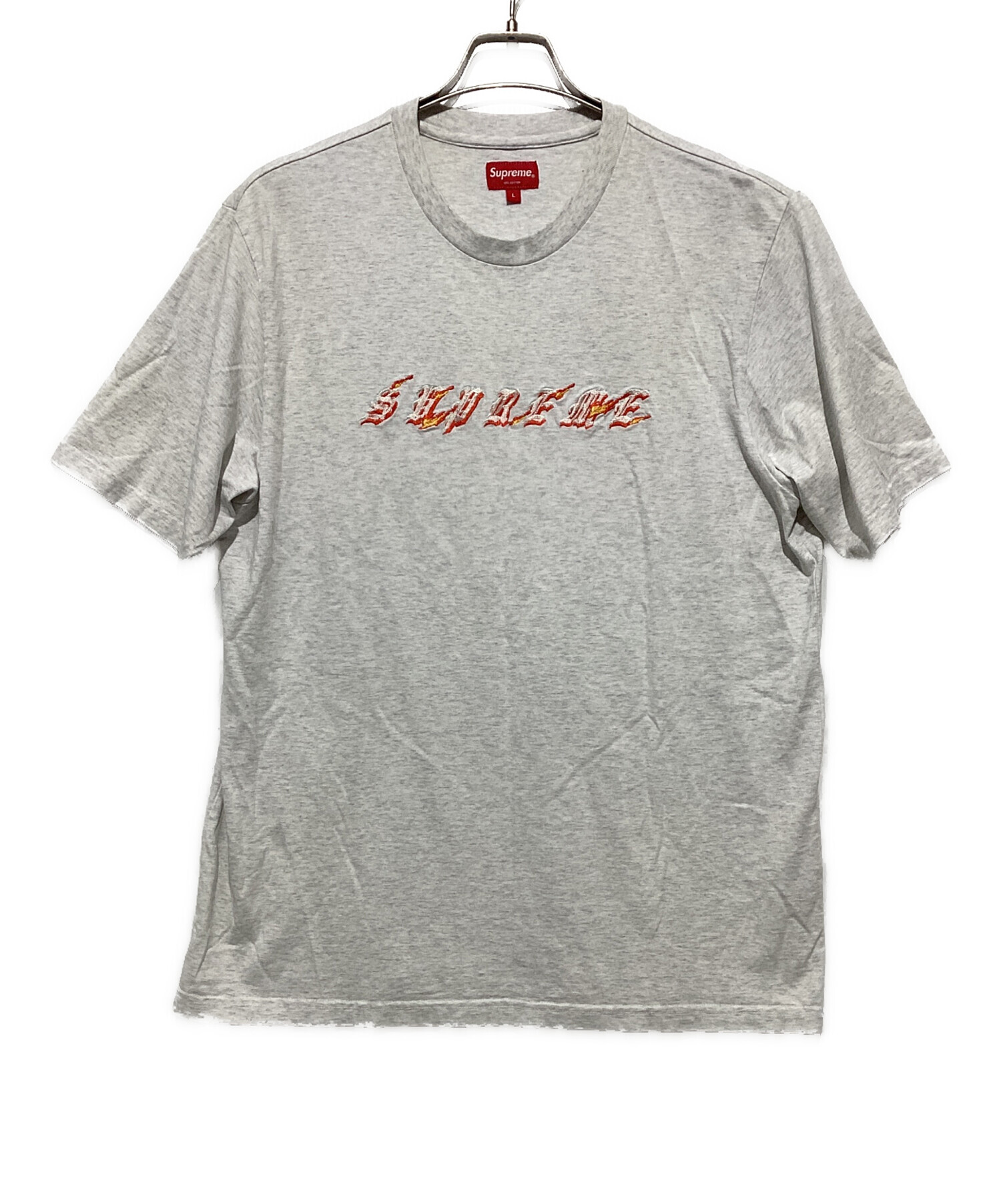 Supreme flame s/s Top シュプリーム Tシャツ S⁄S Supreme Top グレー