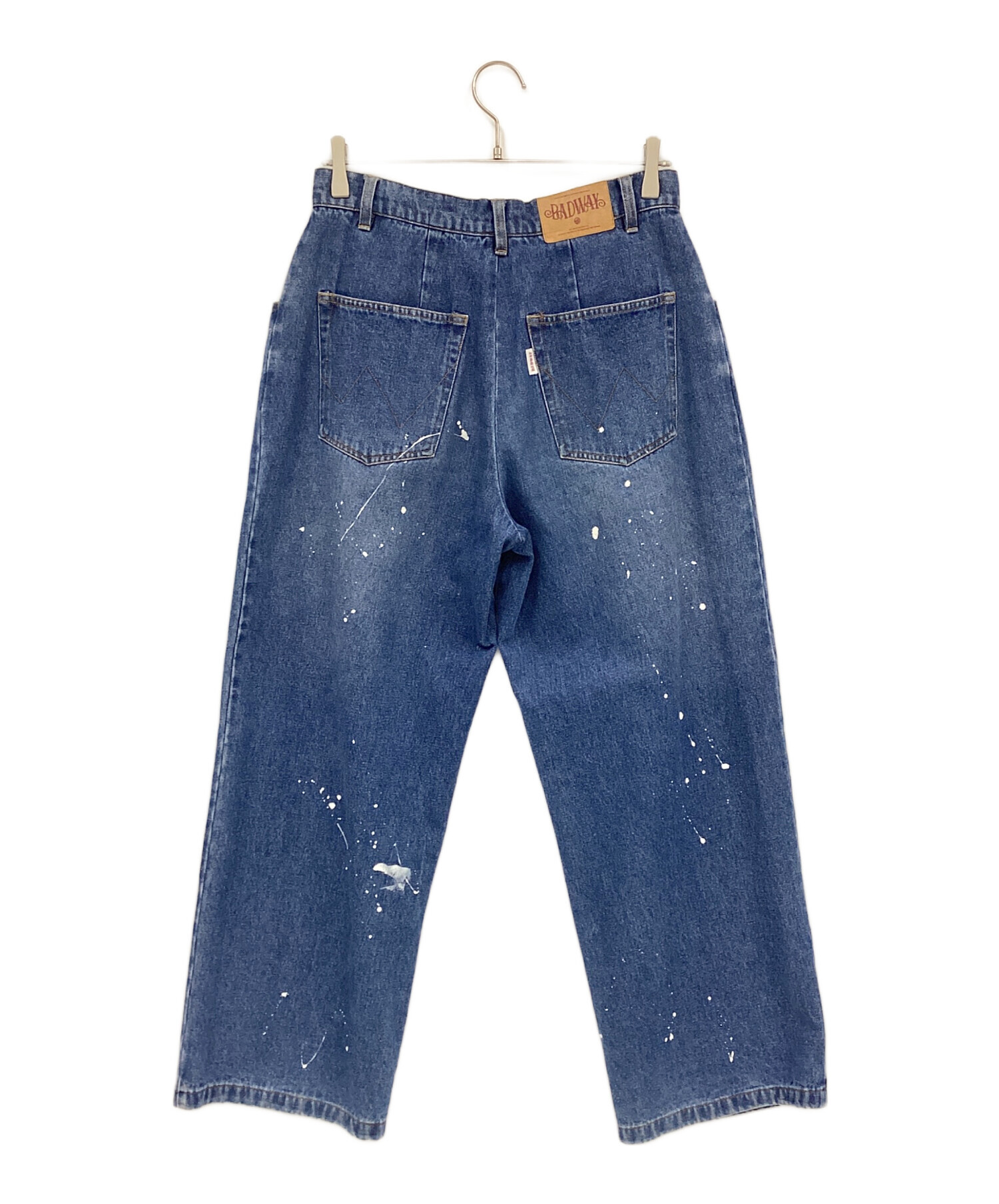 中古・古着通販】BADWAY (バッドウェイ) ペイントデニムパンツ