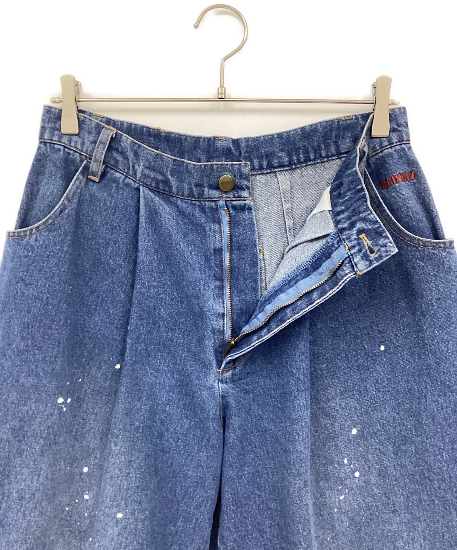 中古・古着通販】BADWAY (バッドウェイ) ペイントデニムパンツ