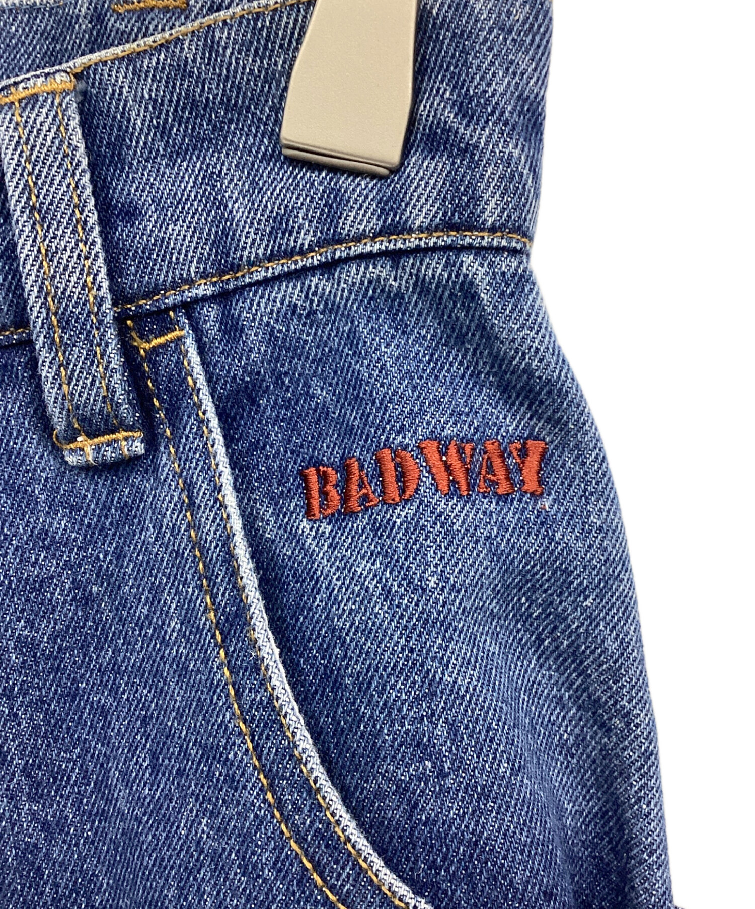 中古・古着通販】BADWAY (バッドウェイ) ペイントデニムパンツ 