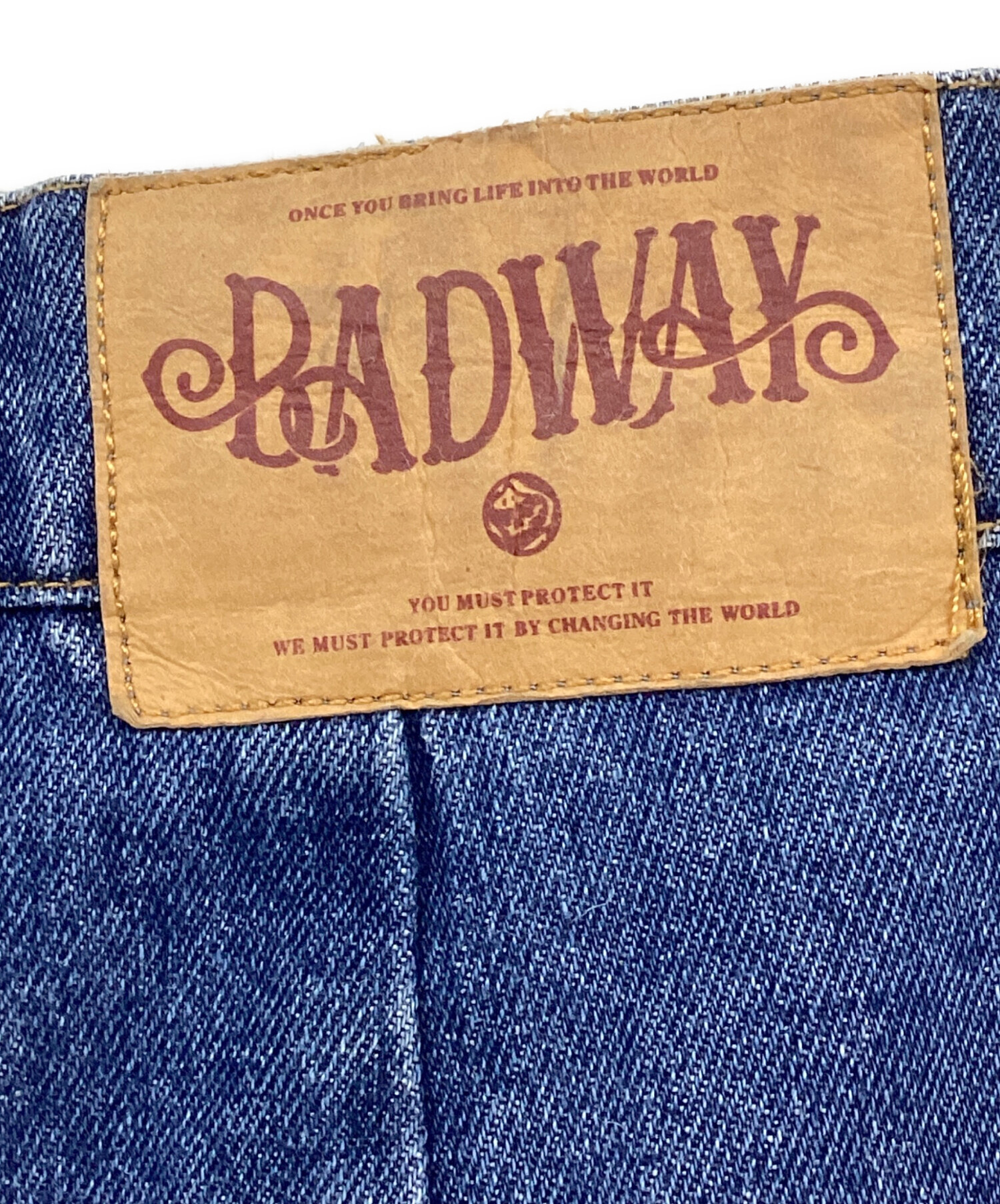 中古・古着通販】BADWAY (バッドウェイ) ペイントデニムパンツ 