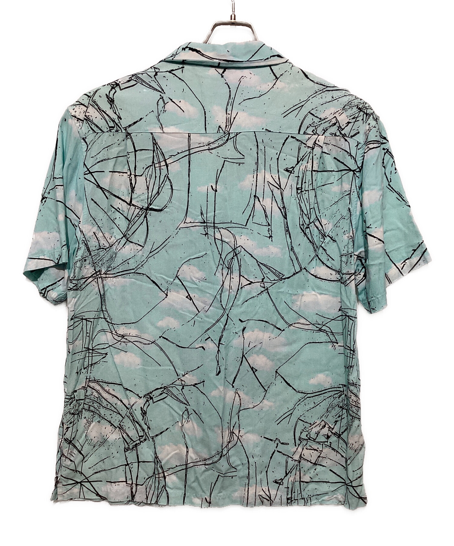 中古・古着通販】GOLF WANG (ゴルフワン) 総柄シャツ ブルー×ブラック