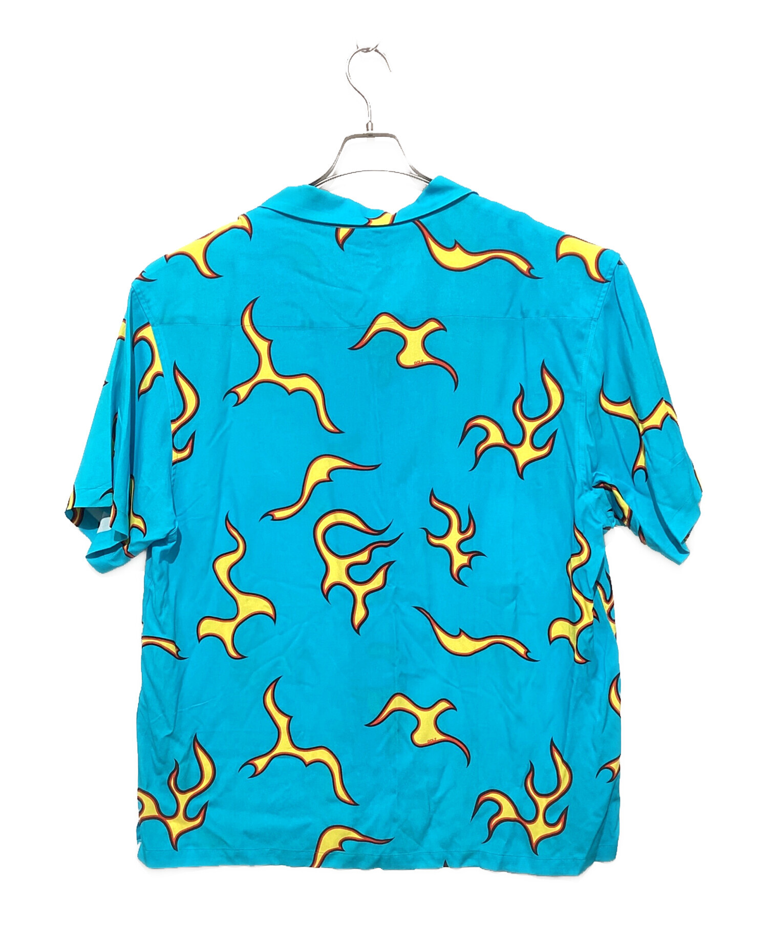 中古・古着通販】GOLF WANG (ゴルフワン) フレイム柄シャツ ブルー