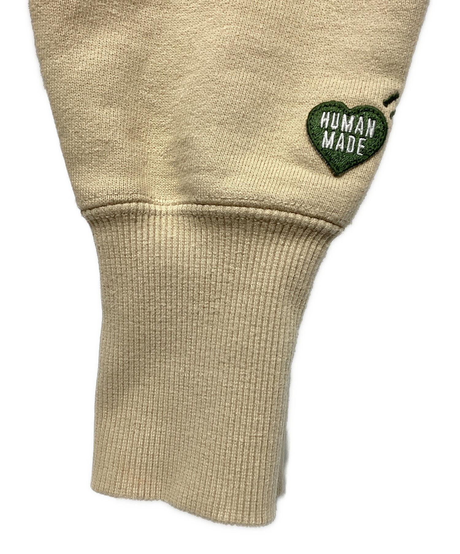 HUMAN MADE ベージュ フード付きパーカー 中古・古着通販】HUMAN MADE (ヒューマンメイド) ハーフジップパーカー