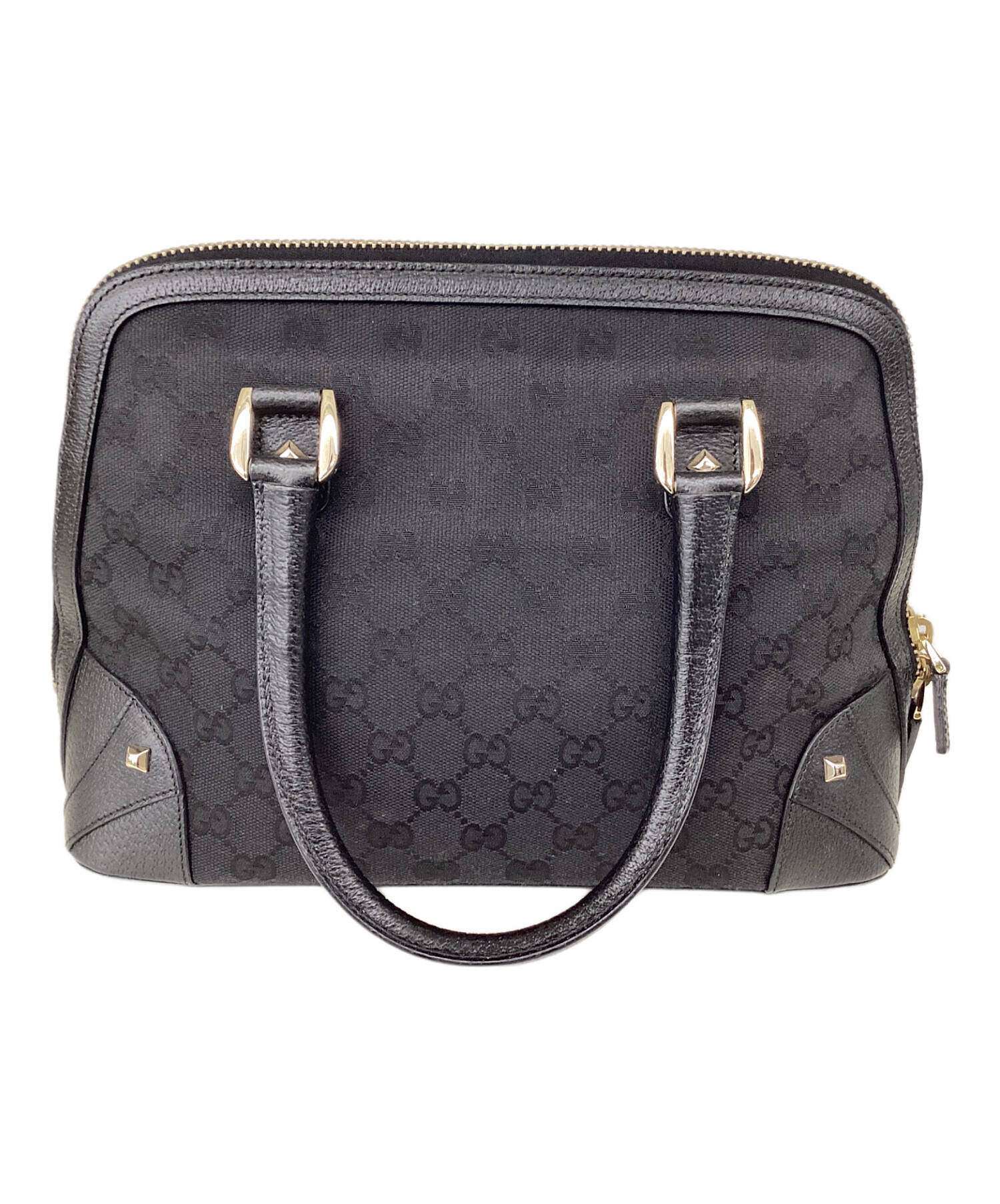 Gucci ブラックレザー ハンドバッグ 中古・古着通販】GUCCI (グッチ) グッチ/131023/ハンドバッグ ブラック