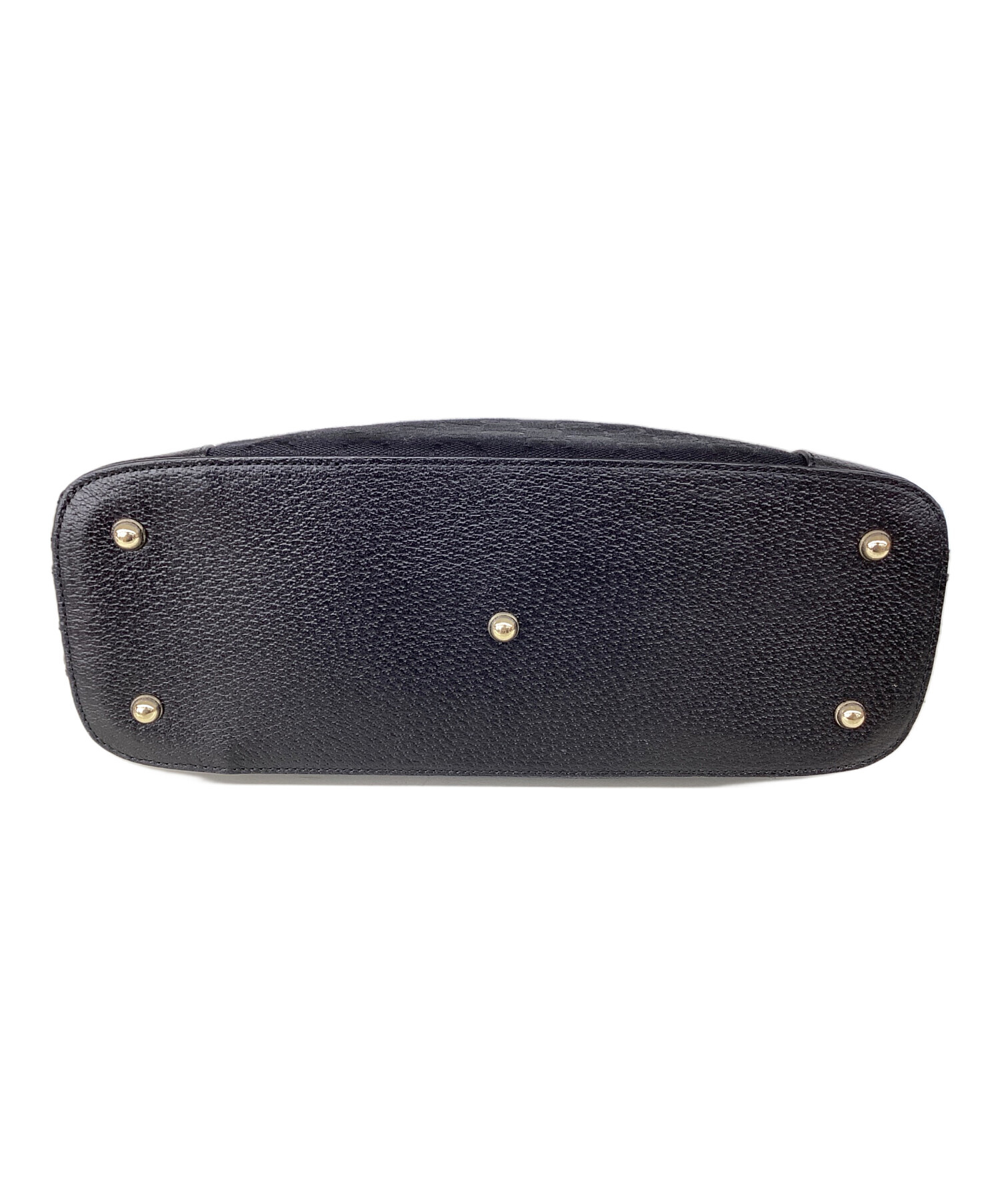 Gucci ブラックレザー ハンドバッグ 中古・古着通販】GUCCI (グッチ) グッチ/131023/ハンドバッグ ブラック