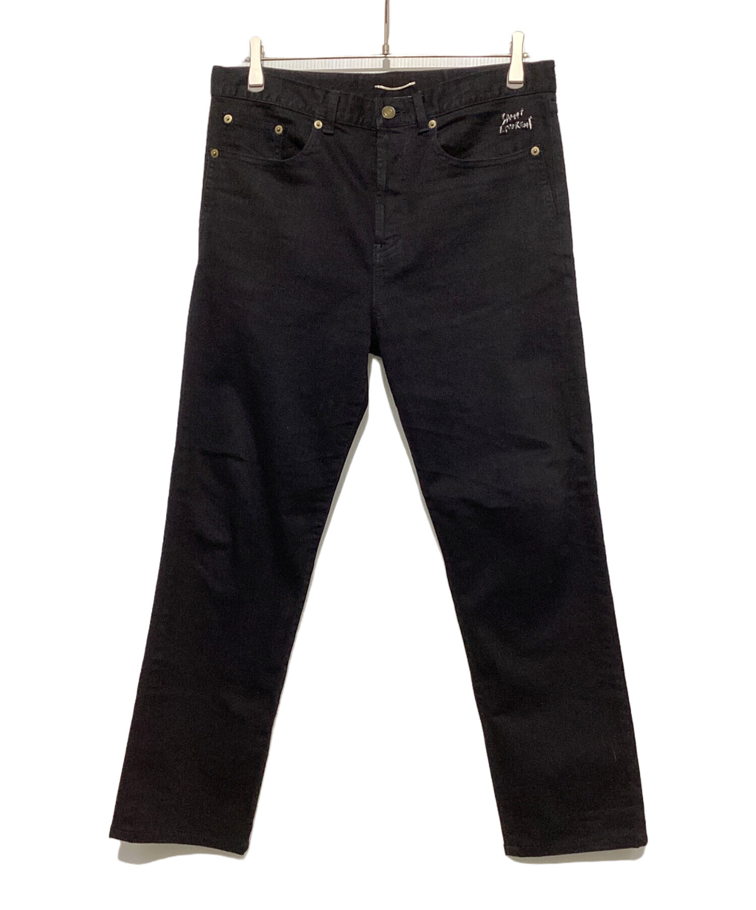 Saint Laurent ブラック　スキニーデニム　ジーンズ　W31 SAINT LAURENT PARIS ブラック スキニー デニム 31 エディ期 サン