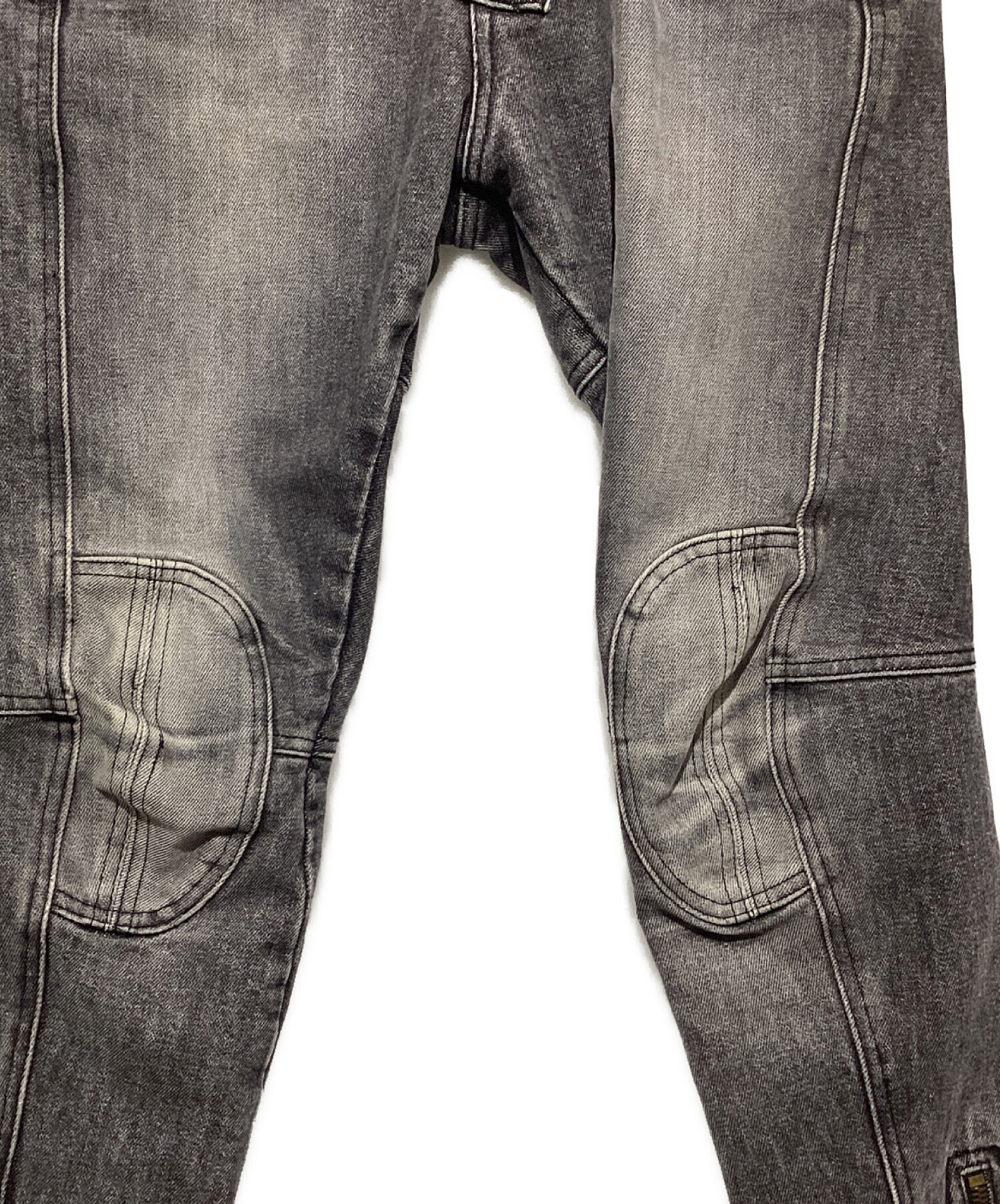 中古・古着通販】BALMAIN (バルマン) バイカーデニムパンツ グレー