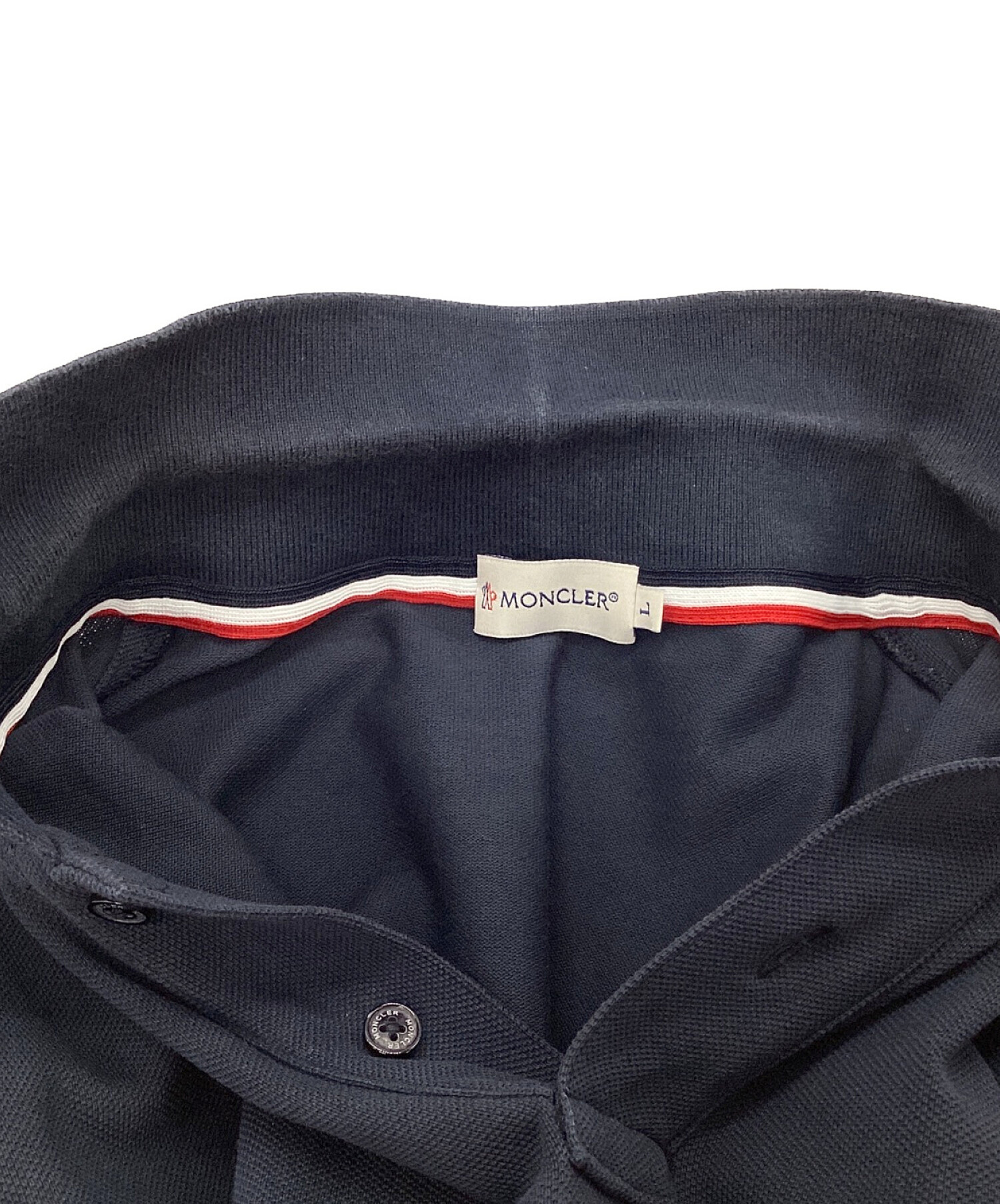 中古・古着通販】MONCLER (モンクレール) ポロシャツ ネイビー サイズ 