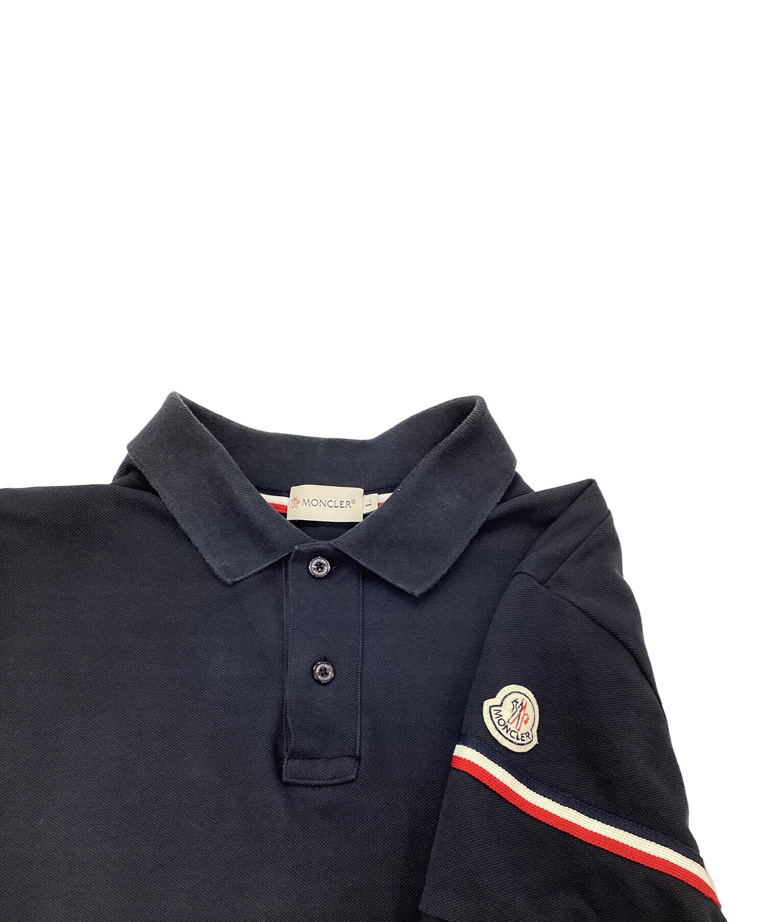 中古・古着通販】MONCLER (モンクレール) ポロシャツ ネイビー サイズ