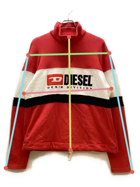【新品☆高級ヴィンテージ加工】ディーゼル フルジップスウェット 中古・古着通販】DIESEL (ディーゼル) ハーフジップスウェット レッド