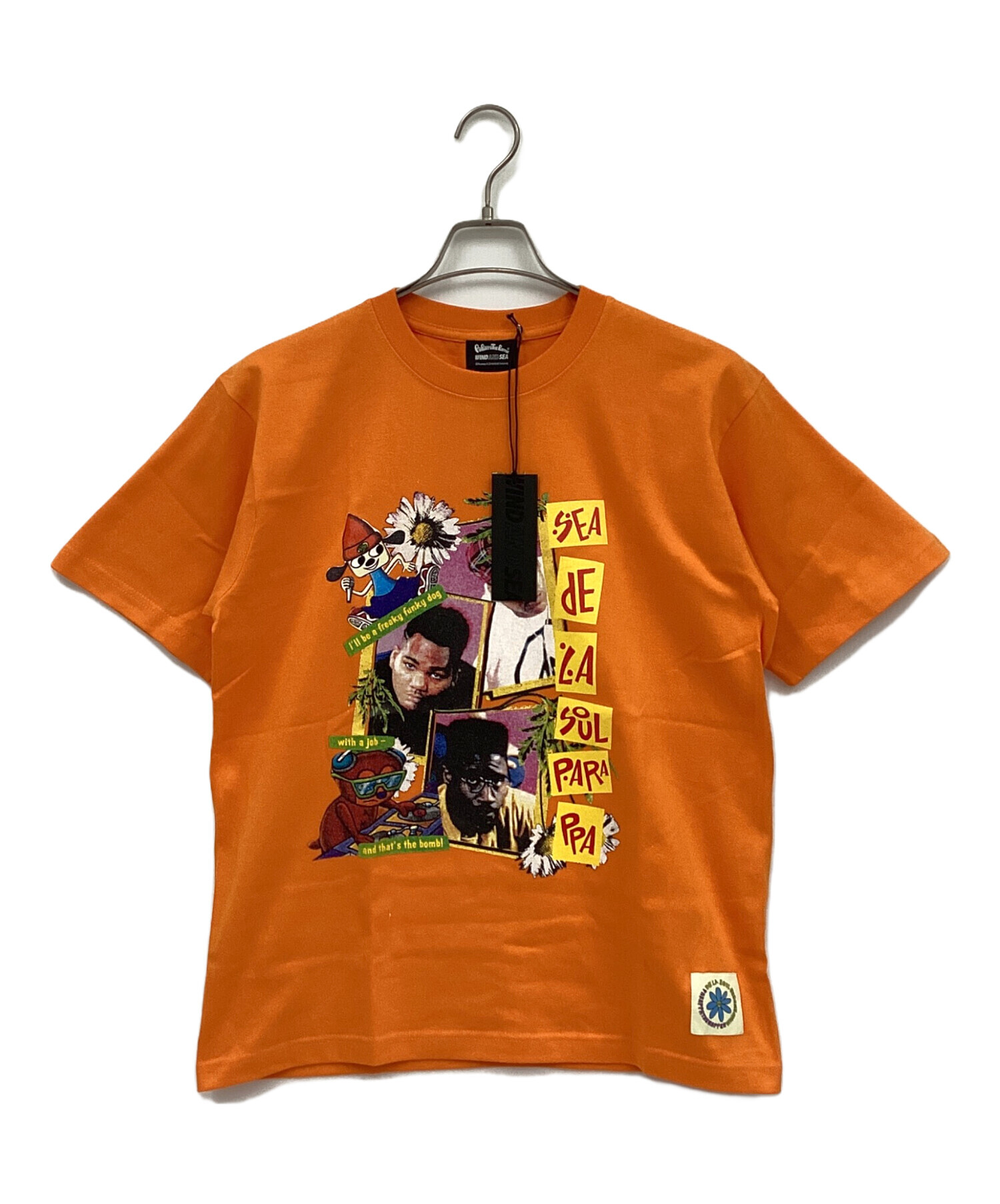ブリーフィング×ウィンダンシー　限定Tシャツ　オレンジ　XL 完売品 中古・古着通販】WIND AND SEA×PARAPPA×DE LA SOUL (ウィンダンシー