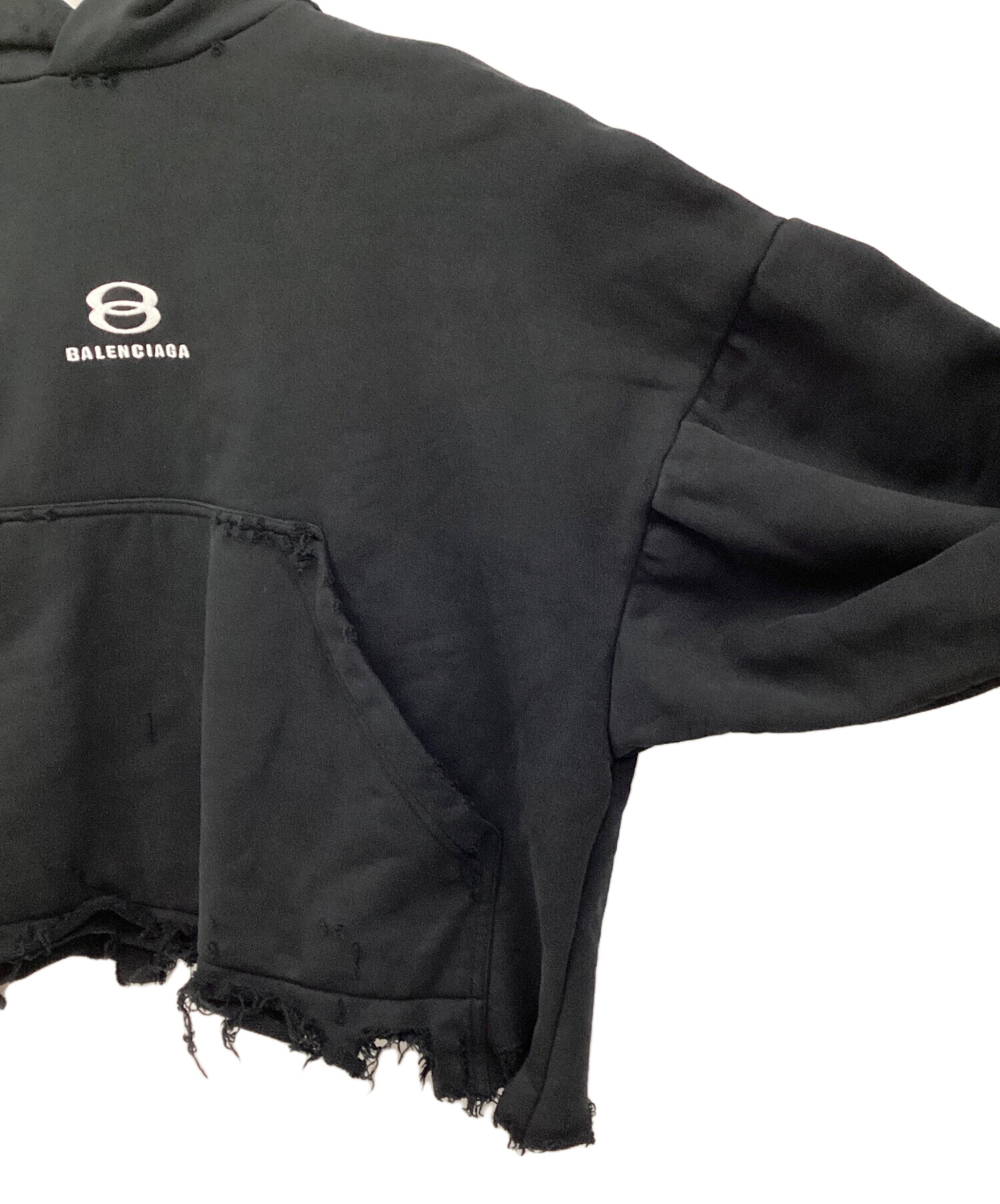 美品★Balenciaga リアルバレンシアガ プルオーバー パーカー ブラック Yahoo!オークション - BALENCIAGA バレンシアガ 20AW REAL BALENCIAGA