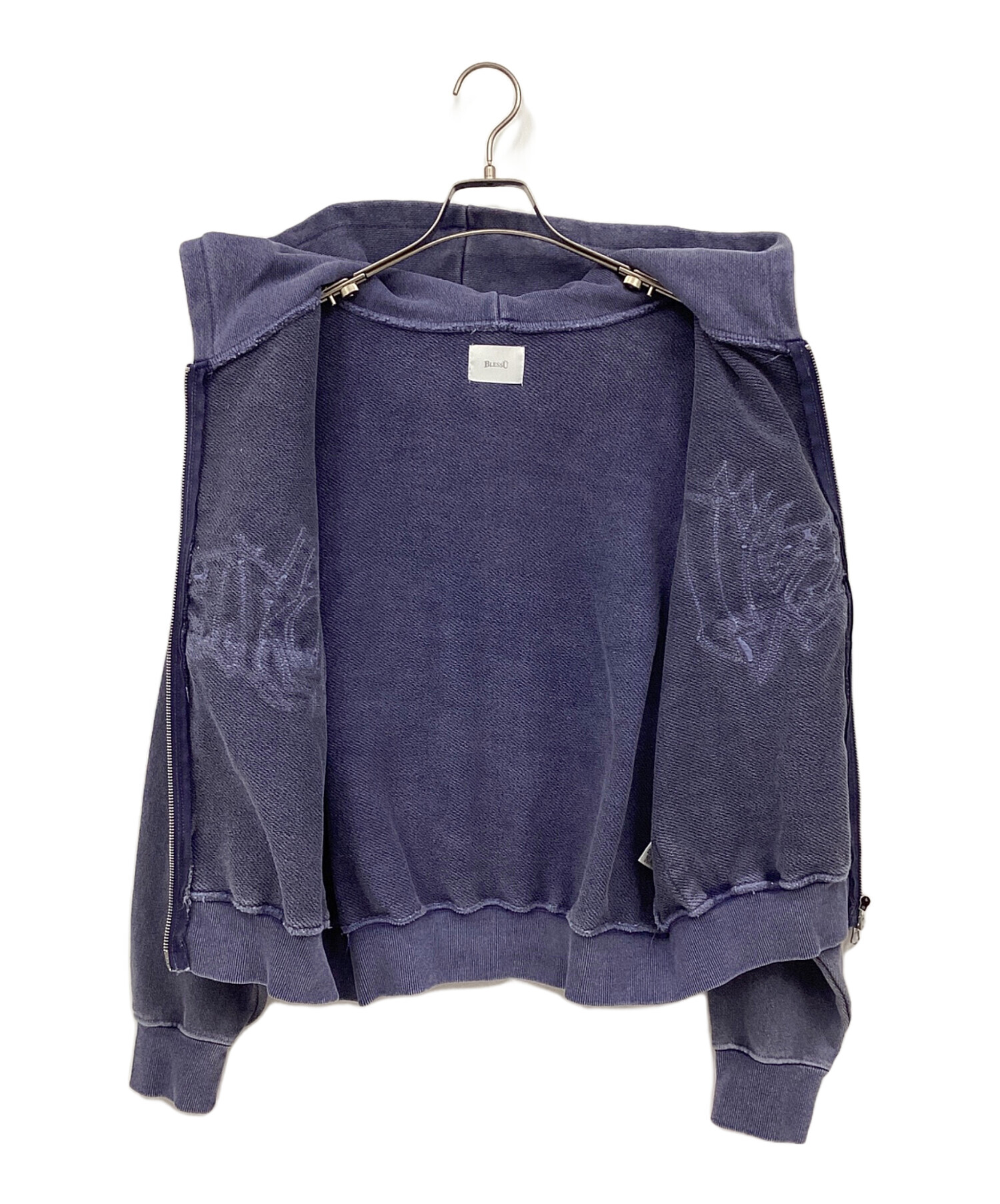 中古・古着通販】BLESSU (ブレスユー) ジップアップパーカー ネイビー