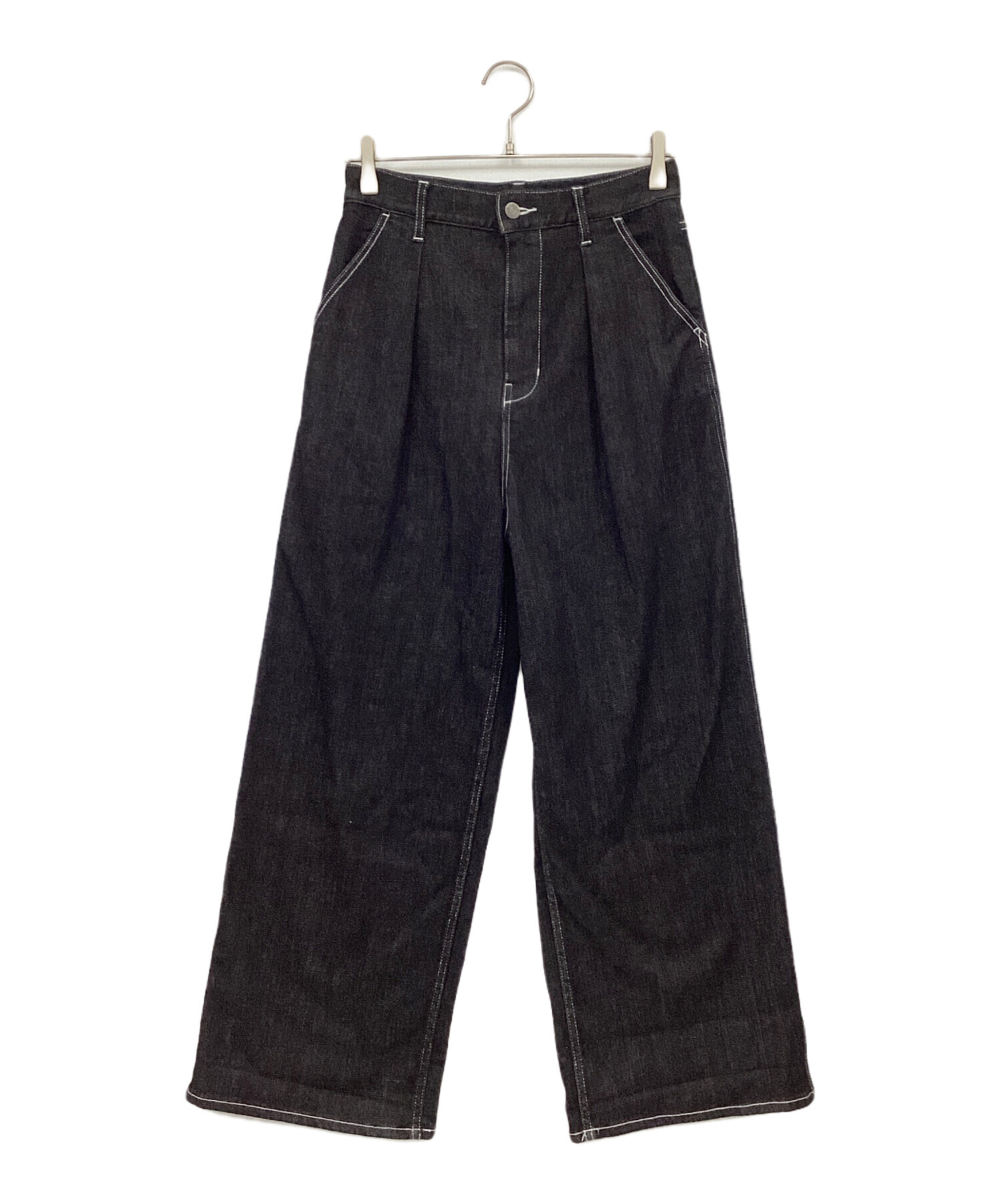 中古・古着通販】JIMWAG (ジムワッグ) ワイドデニムパンツ ブラック