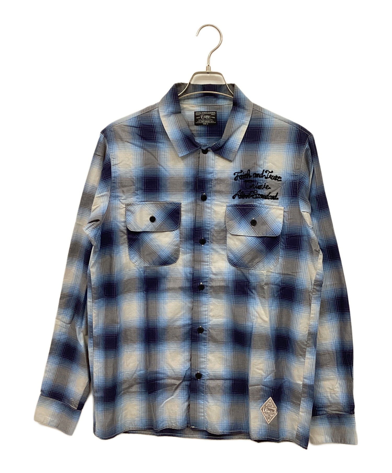 CRIMIE 新品　未使用　長袖シャツ　イエロー　Lサイズ 中古・古着通販】CRIMIE (クライミー) 長袖シャツ ブルー サイズ:L